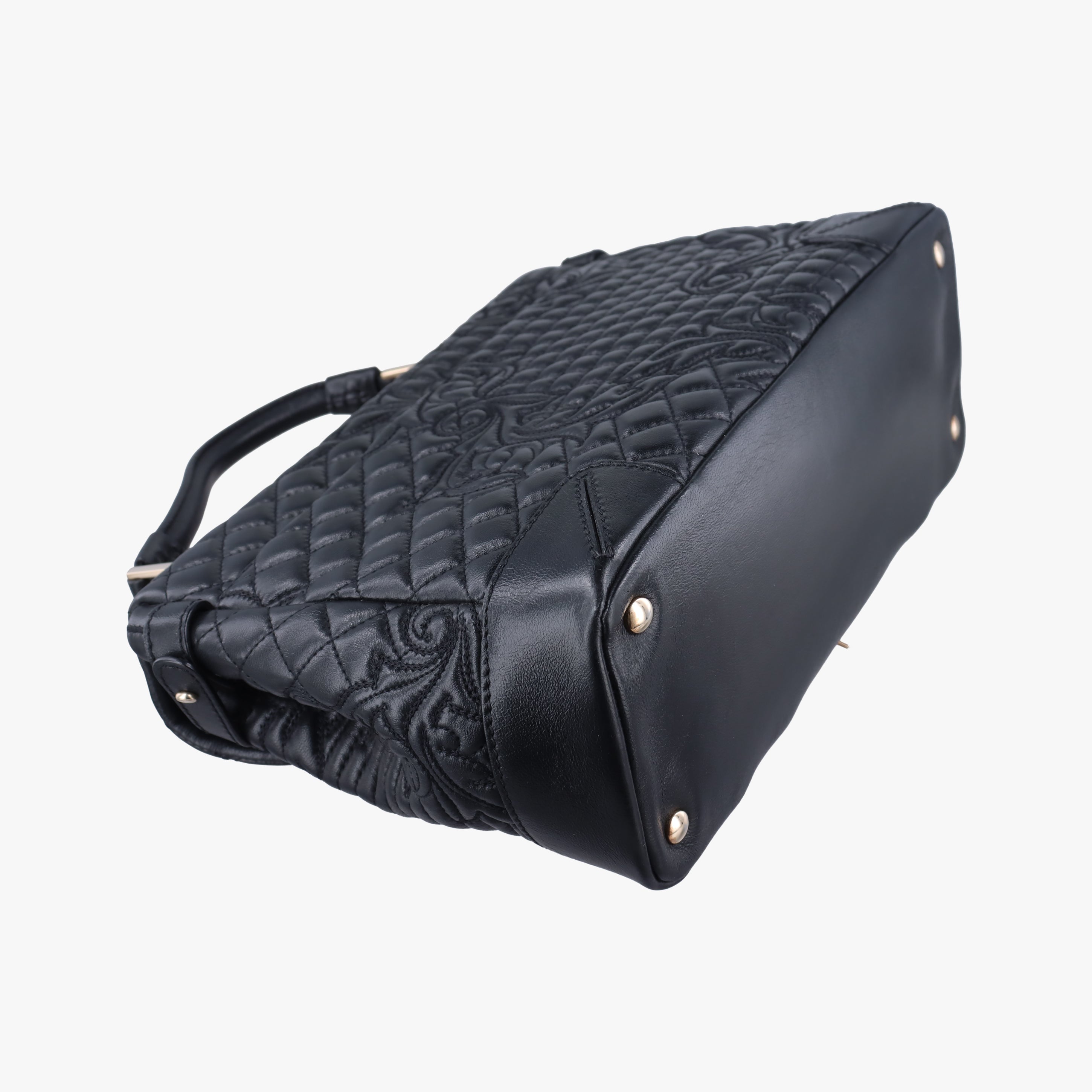 Embossed Leather Talia Vanitas Black Leather エンボス レザー タリア ヴァニタス ブラック レザー