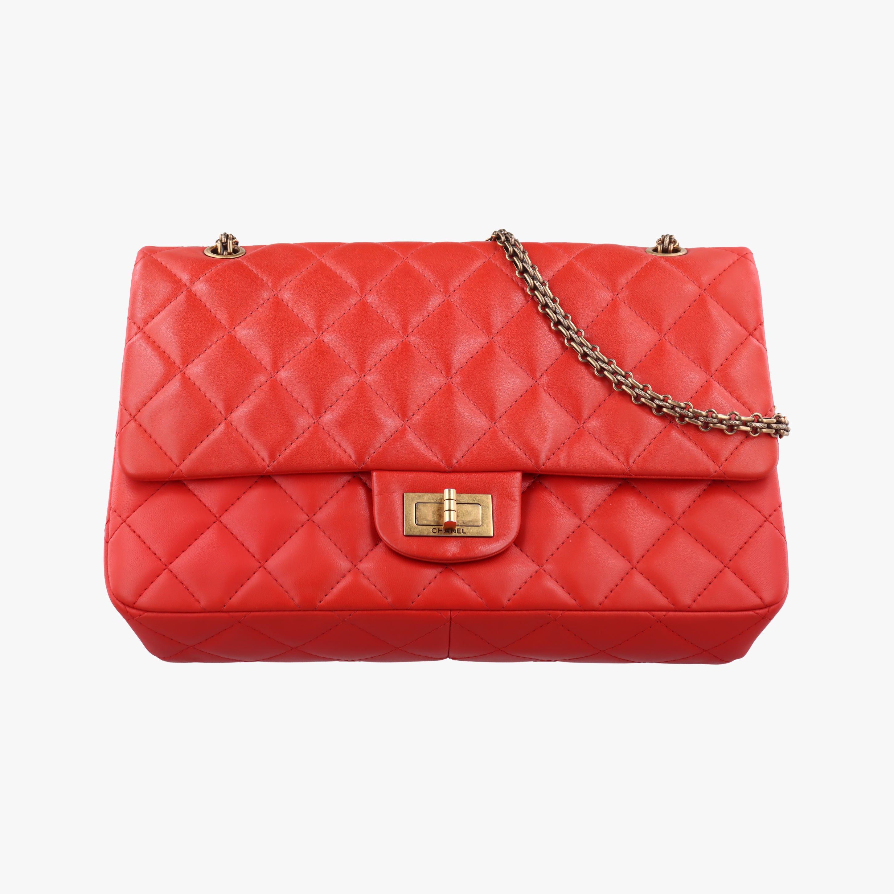 2.55 double flap Matelasse Red lambskin A37590 138491752.55 ダブルフラップマトラッセ レッド ラムスキン A37590 13849175