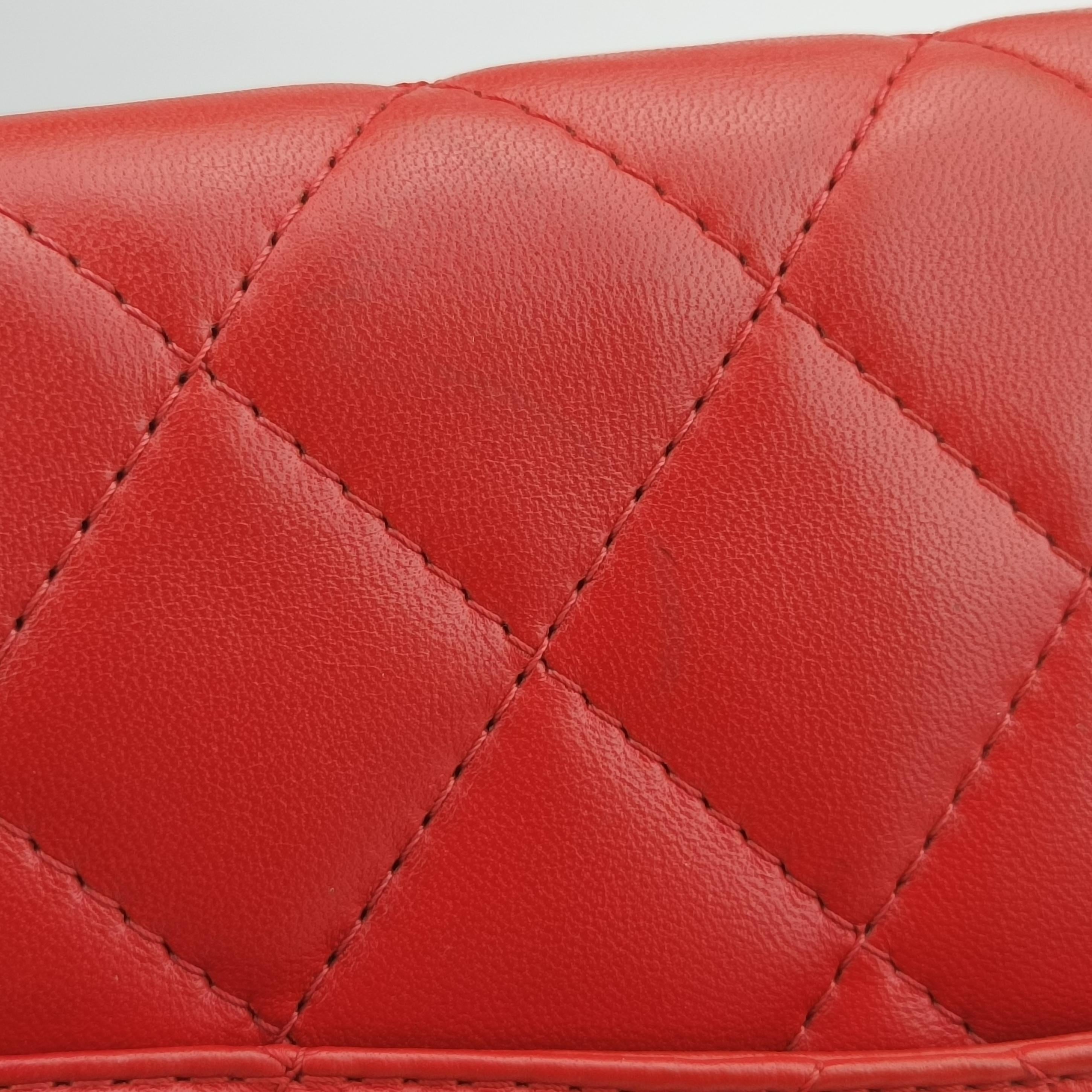 2.55 double flap Matelasse Red lambskin A37590 138491752.55 ダブルフラップマトラッセ レッド ラムスキン A37590 13849175