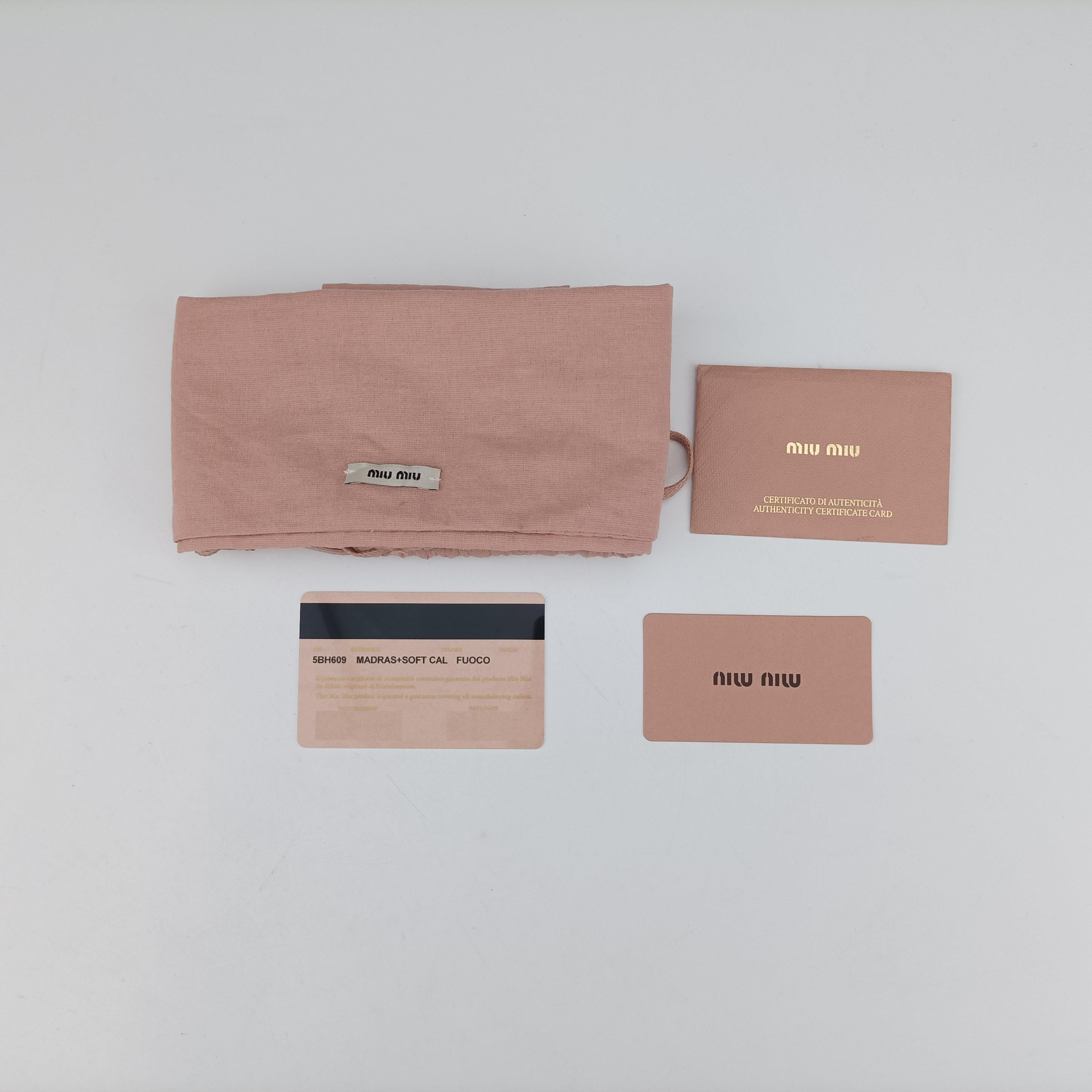 Miu Lady Red×multicolor Leather 37ミュウレディ レッド×マルチカラー レザー 37