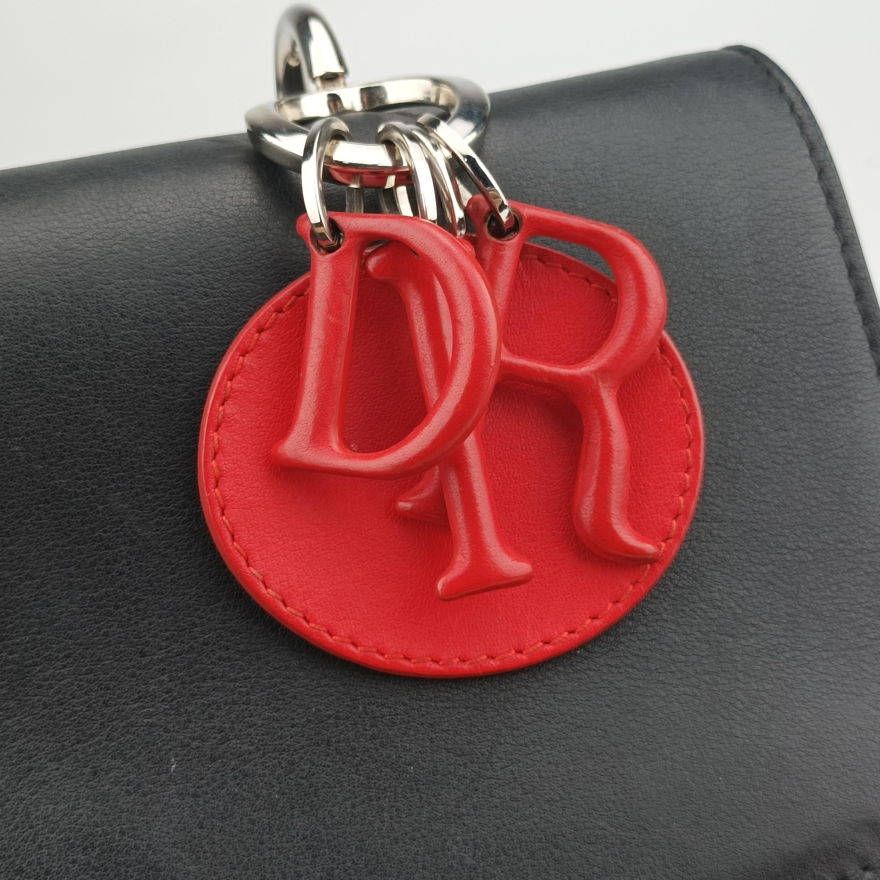 Be Dior Black×blue×red Leather 28-MA-0164ビー ディオール ブラック×ブルー×レッド レザー 28-MA-0164