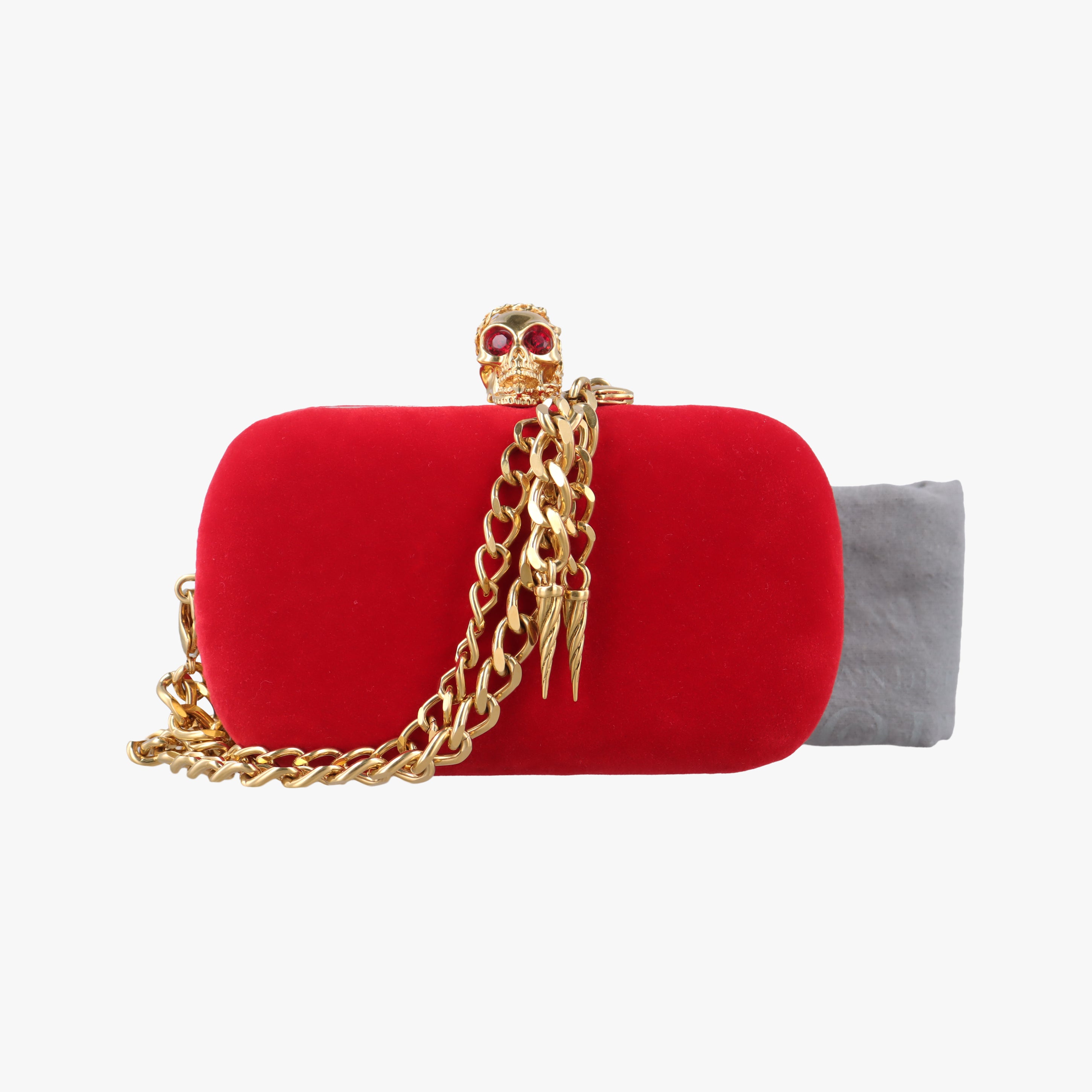 skull chain Red velour 274340 000926スカル チェーン レッド ベロア 274340 000926