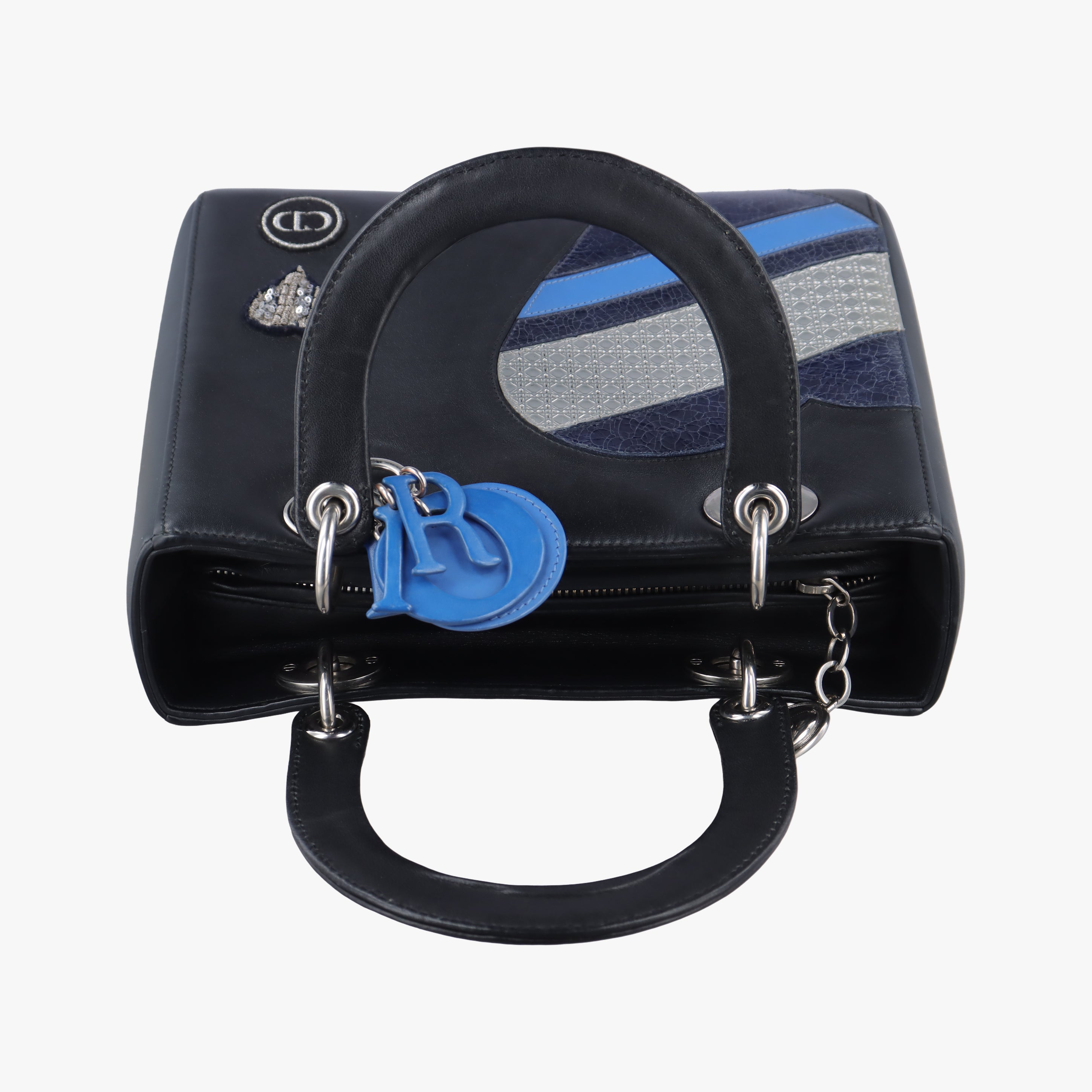 Lady Dior Black×multicolor leather 12-BO-0175レディディオール ブラック×マルチカラー レザー 12-BO-0175