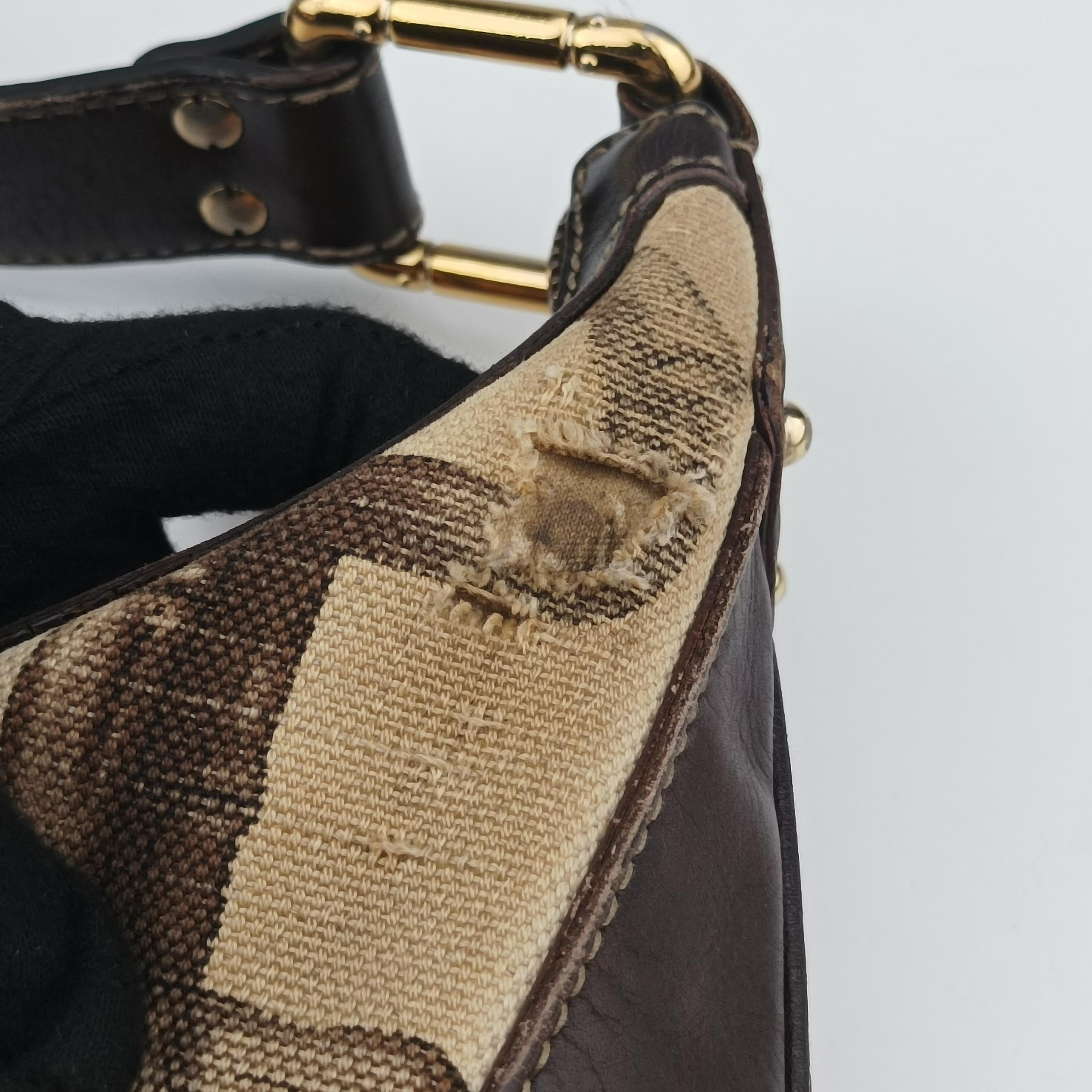 Horsebit Brown×beige×Multicolour Canvas 152468 ホースビット ブラウン×ベージュ×マルチカラー キャンバス 152468