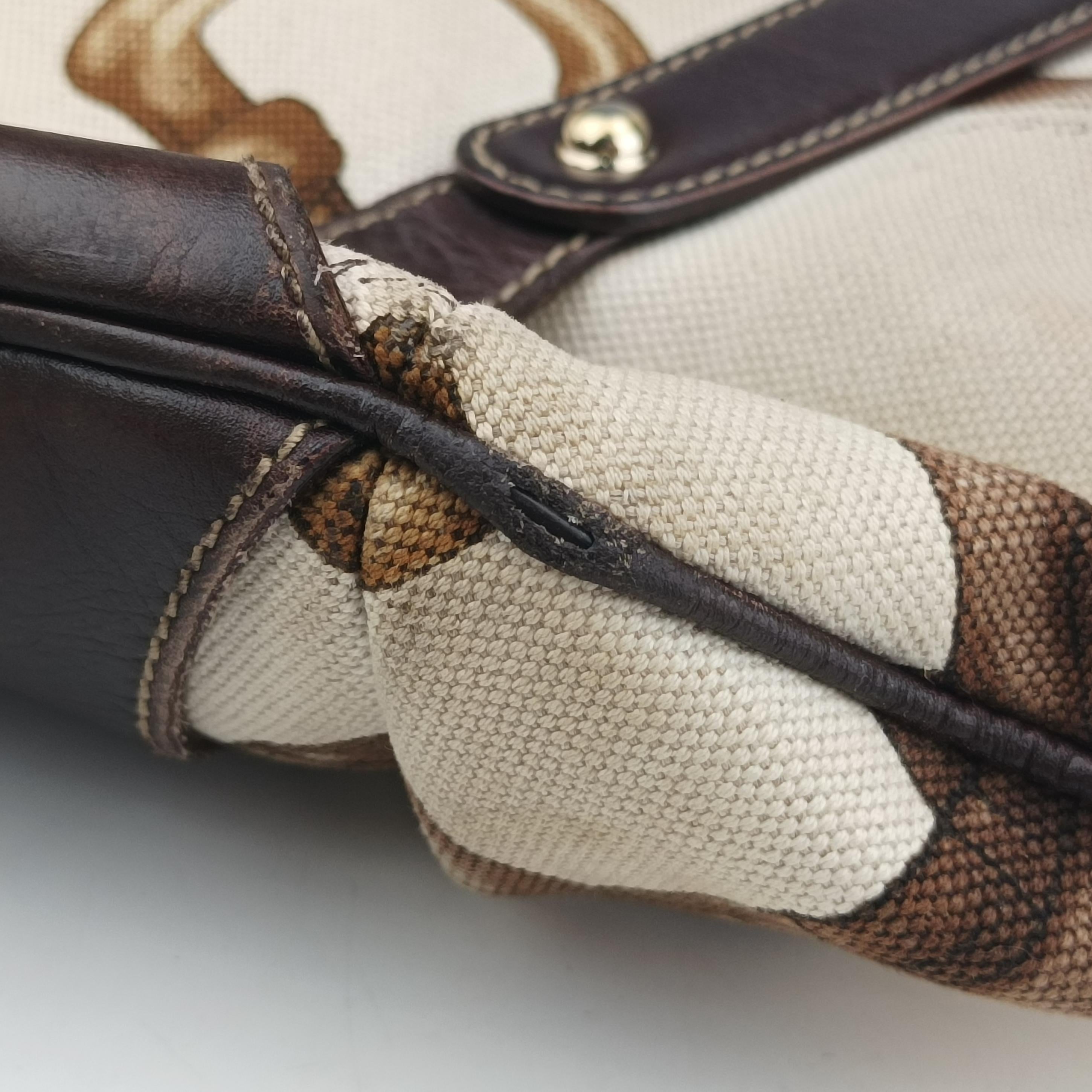 Horsebit Brown×beige×Multicolour Canvas 152468 ホースビット ブラウン×ベージュ×マルチカラー キャンバス 152468