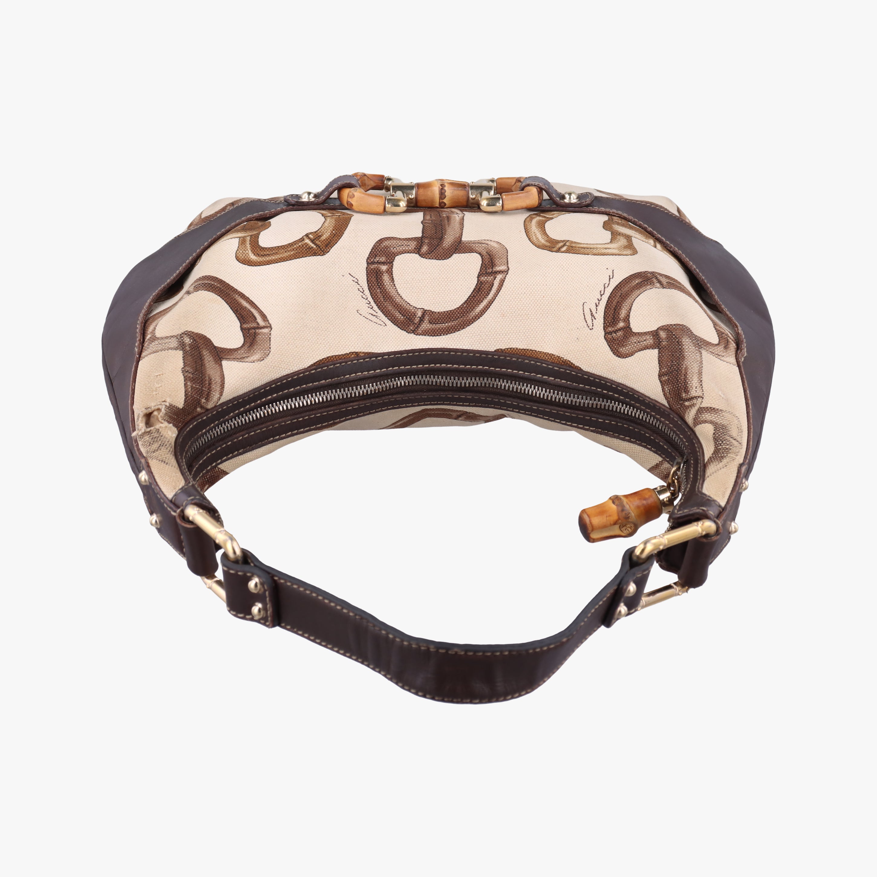 Horsebit Brown×beige×Multicolour Canvas 152468 ホースビット ブラウン×ベージュ×マルチカラー キャンバス 152468