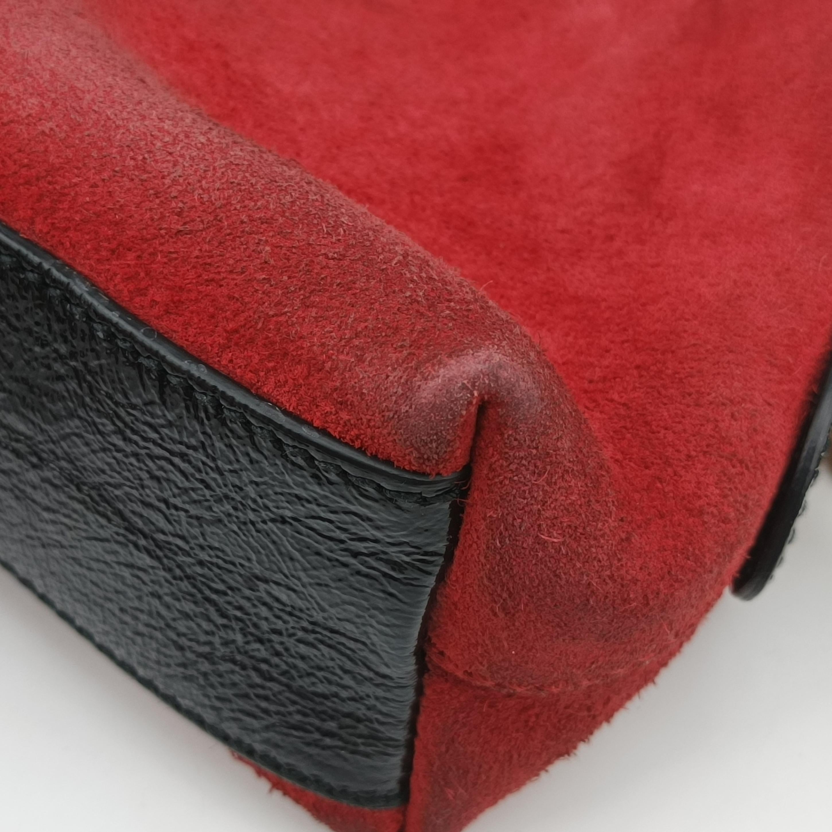 Ophidia Red×black Suede x leather 499621 I025780415オフィディア レッド×ブラック スエード×レザー 499621 I025780415