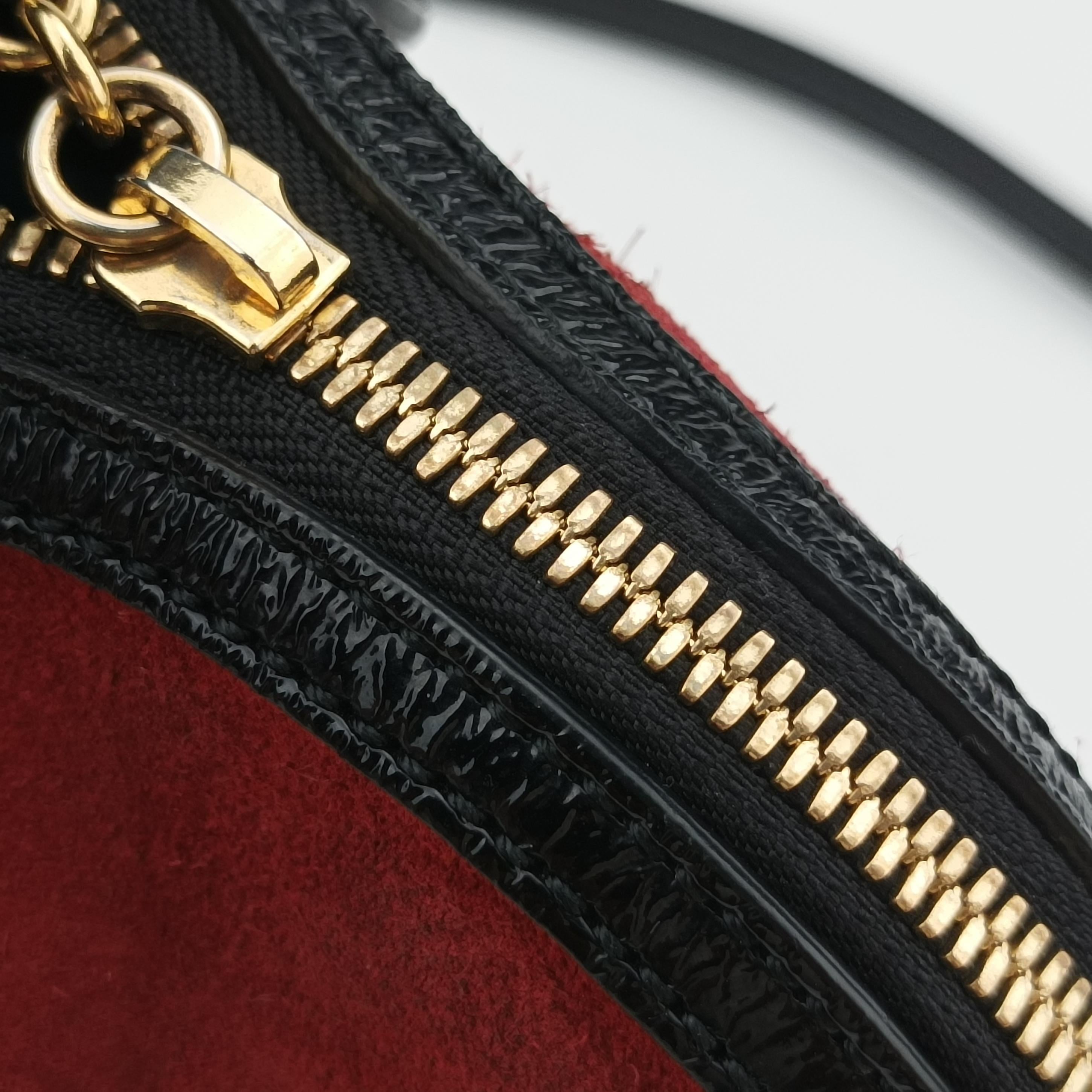 Ophidia Red×black Suede x leather 499621 I025780415オフィディア レッド×ブラック スエード×レザー 499621 I025780415