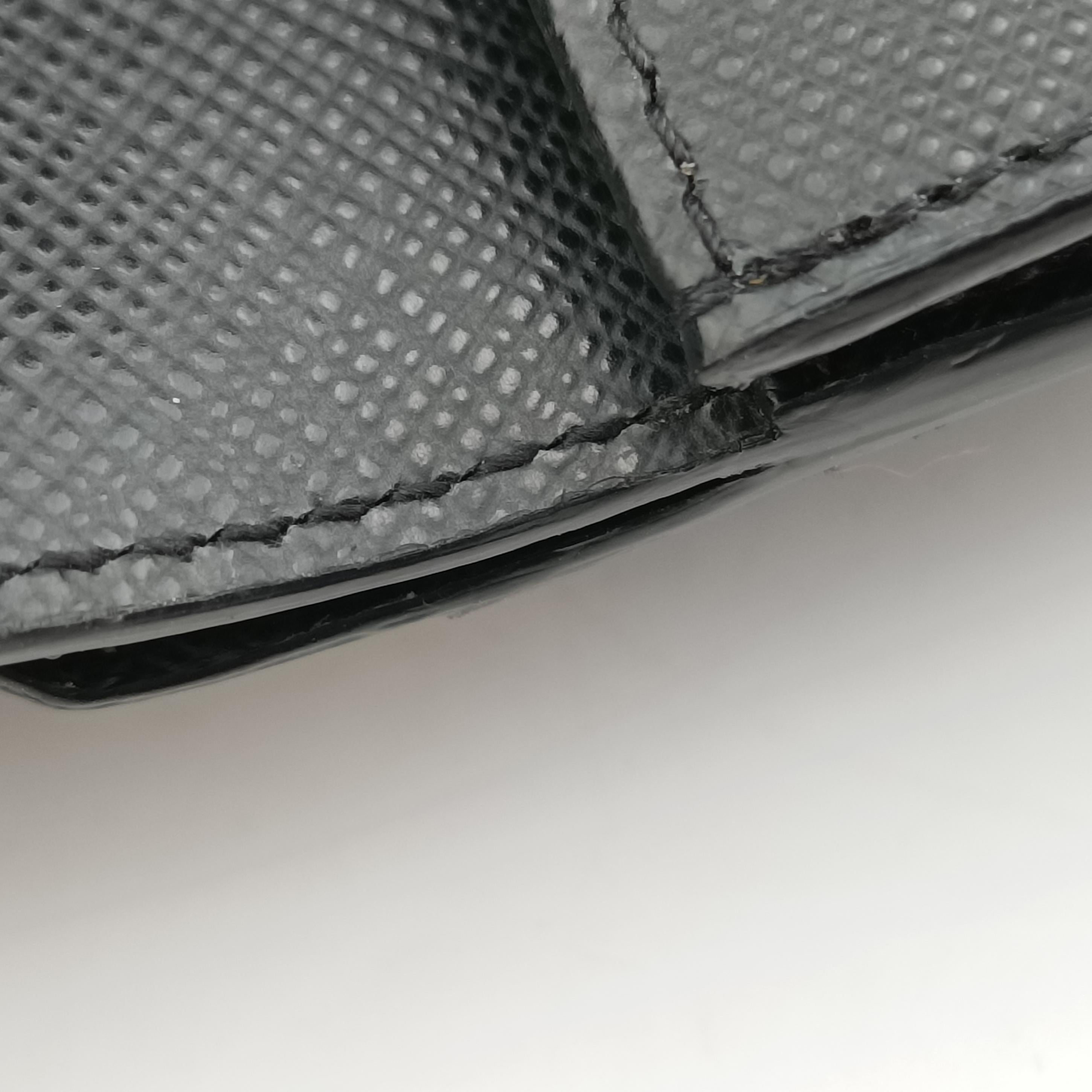 Heart pattern Black×multicolor Saffiano leather 62ハート パターン ブラック×マルチカラー サフィアーノレザー 62