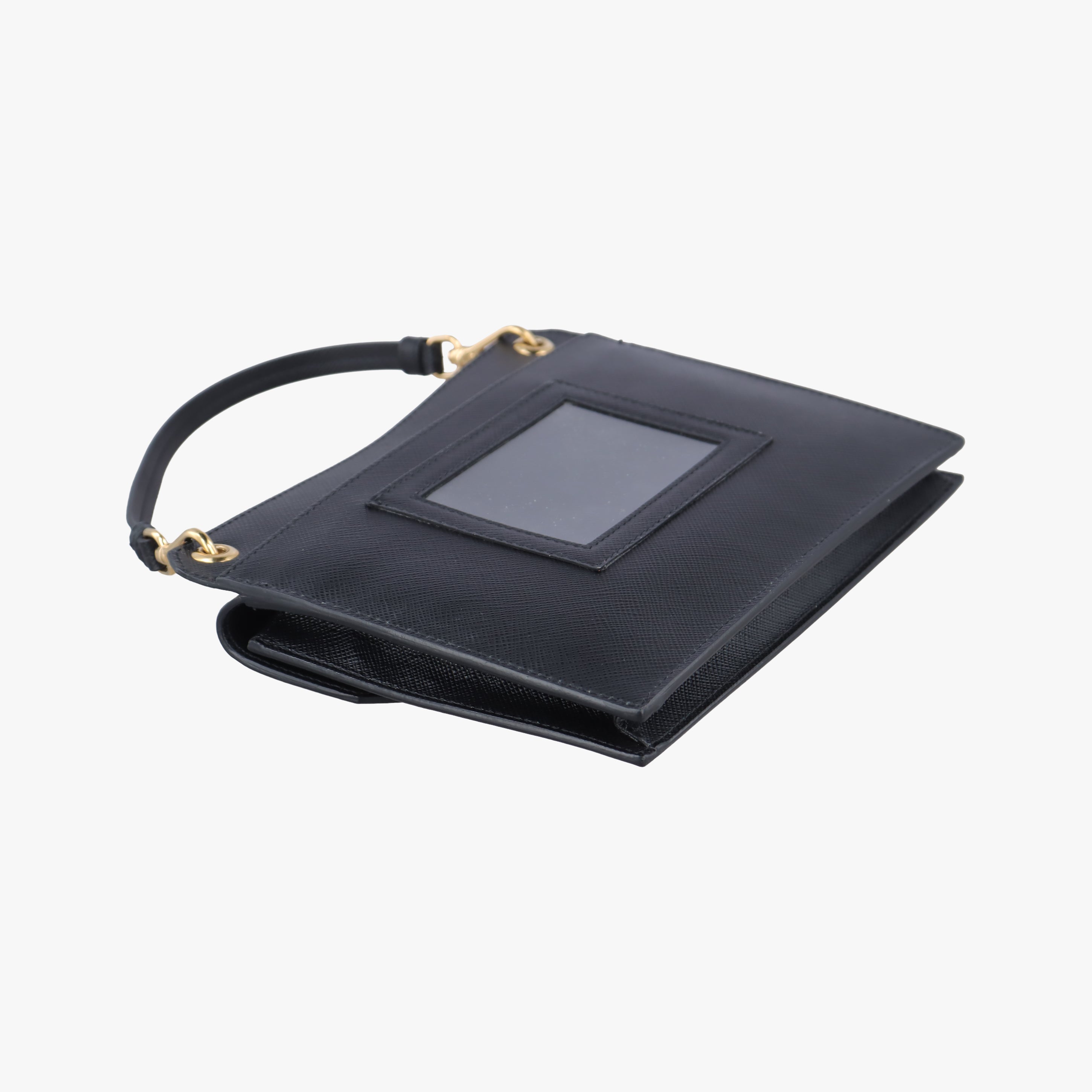 Heart pattern Black×multicolor Saffiano leather 62ハート パターン ブラック×マルチカラー サフィアーノレザー 62