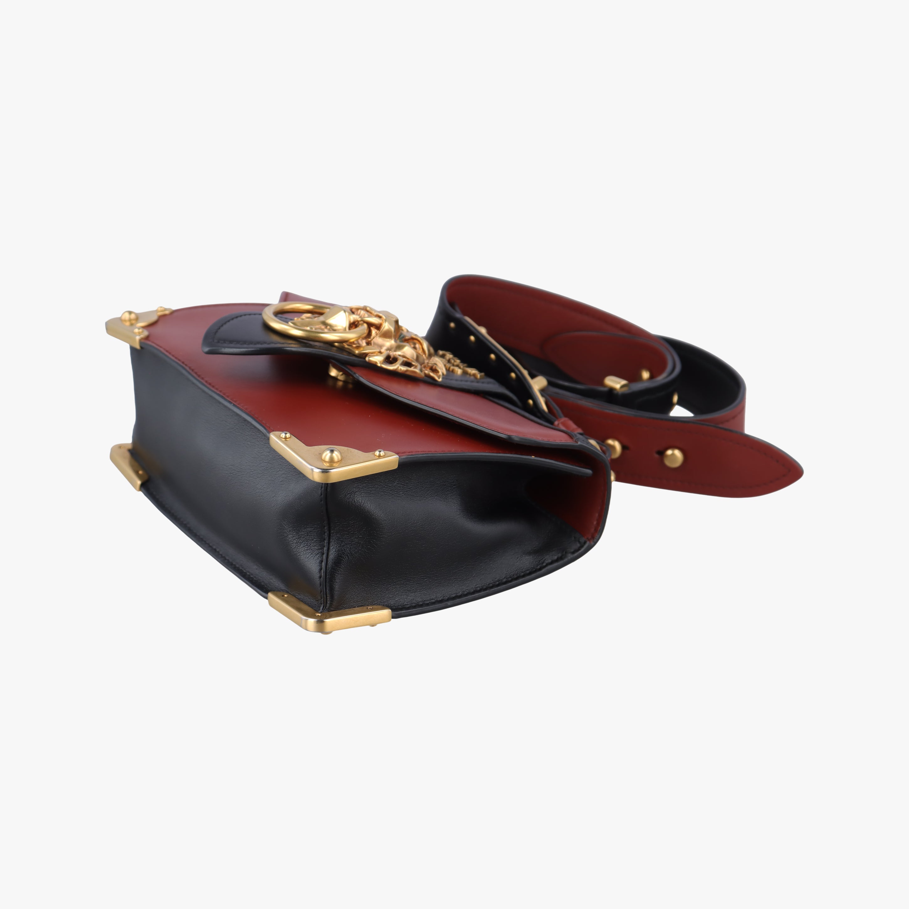 Animalier Cahier Lions Head Red×black Leather 1BD089 25カイエ ライオンヘッド レッド×ブラック レザー 1BD089 25