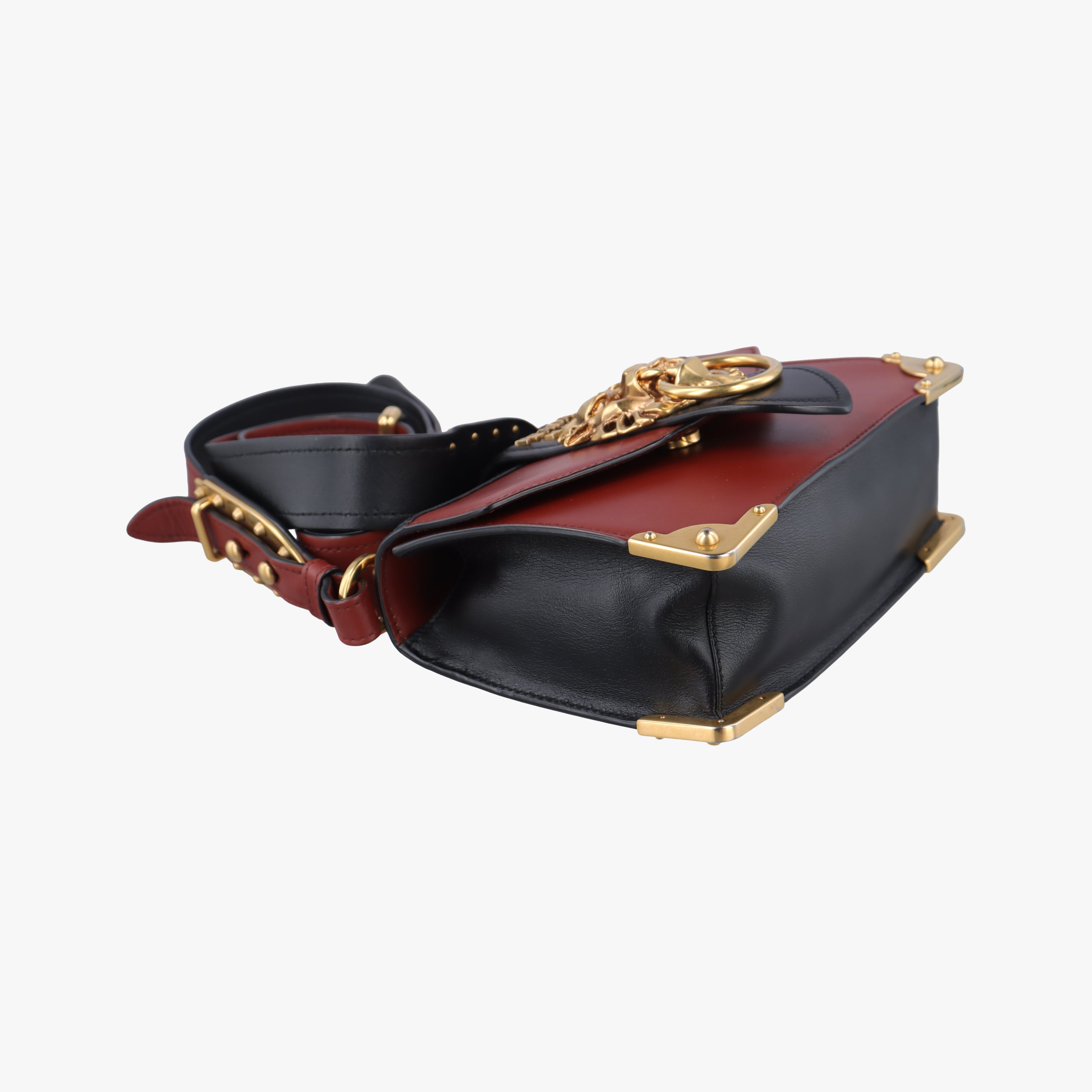 Animalier Cahier Lions Head Red×black Leather 1BD089 25カイエ ライオンヘッド レッド×ブラック レザー 1BD089 25