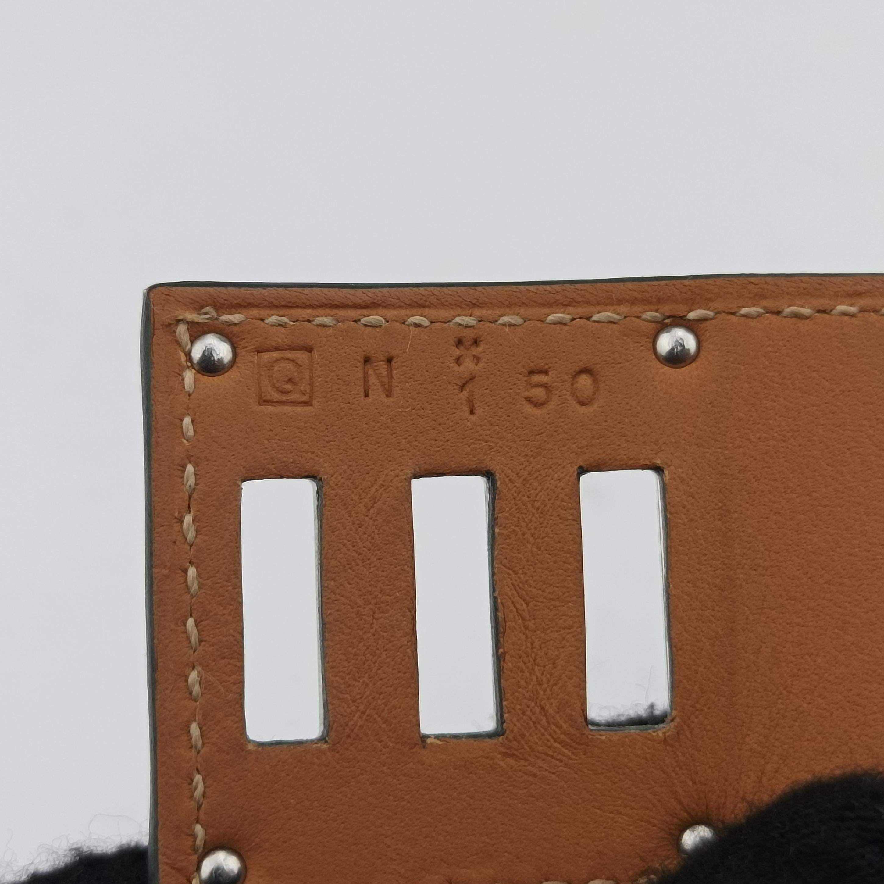 Kelly Style Lock Green×silver Leather □Q N 1 50ケリー スタイル ロック グリーン×シルバー レザー □Q N 1 50