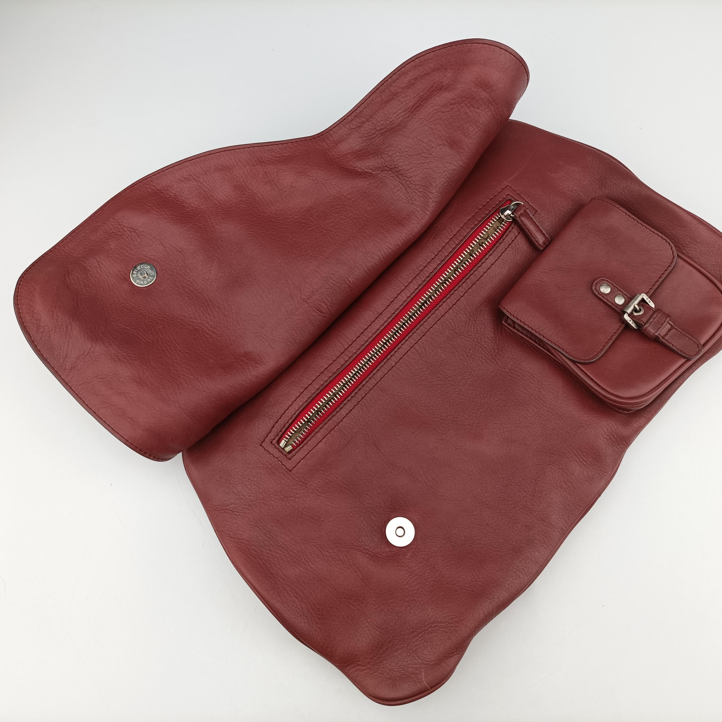 Gaucho burgundy x Orange Leather 02-MA-0016ガウチョ ワインレッド×オレンジ レザー 02-MA-0016