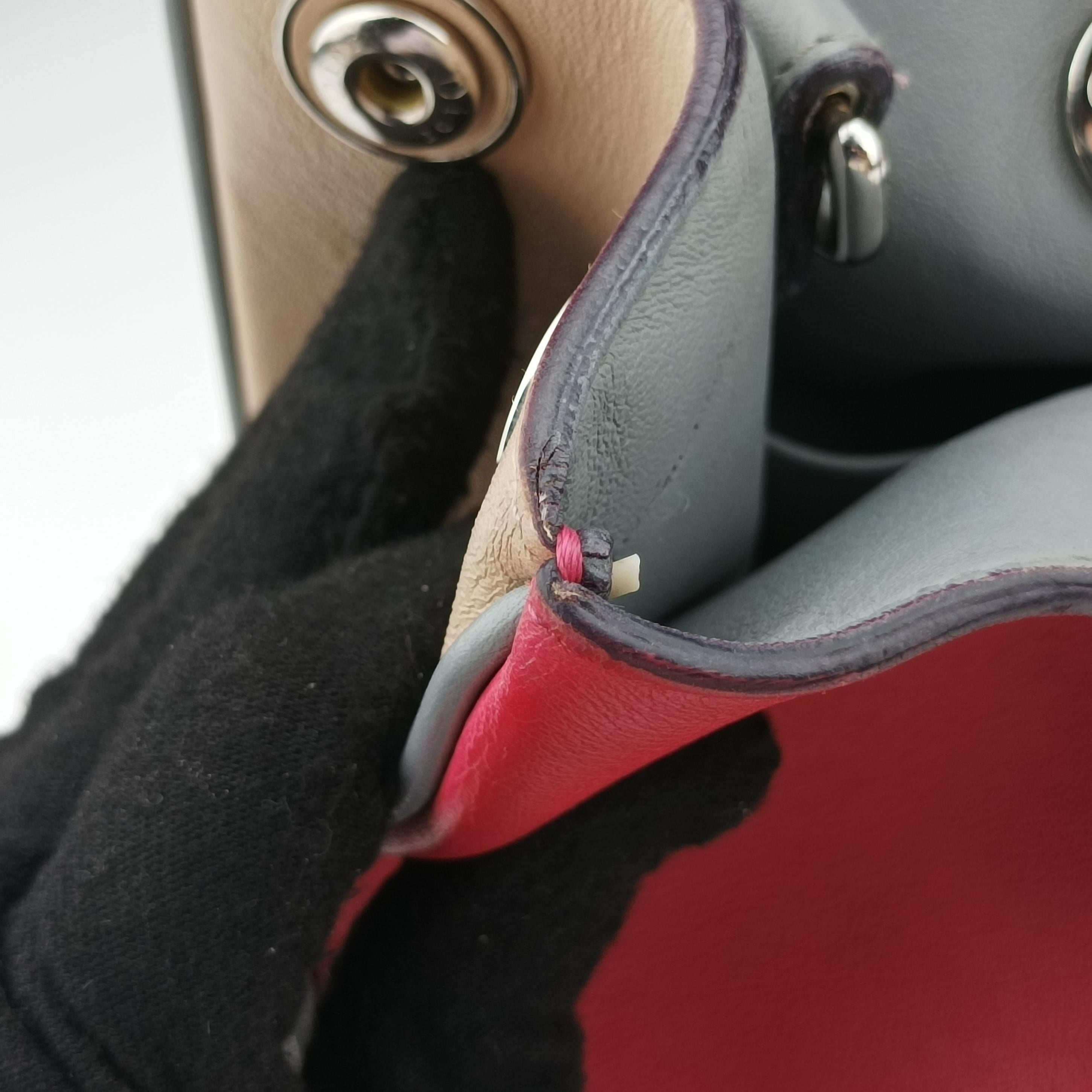 Diorissimo Pink x Beige x Light Blue Leather 09-MA-0134ディオリッシモ ピンク×ベージュ×ライトブルー レザー 09-MA-0134