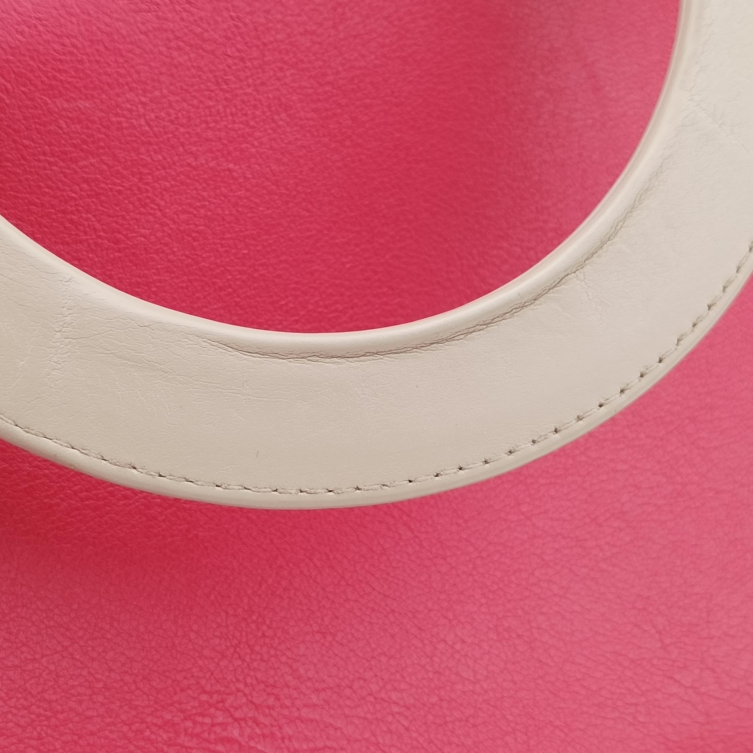 Diorissimo Pink x Beige x Light Blue Leather 09-MA-0134ディオリッシモ ピンク×ベージュ×ライトブルー レザー 09-MA-0134