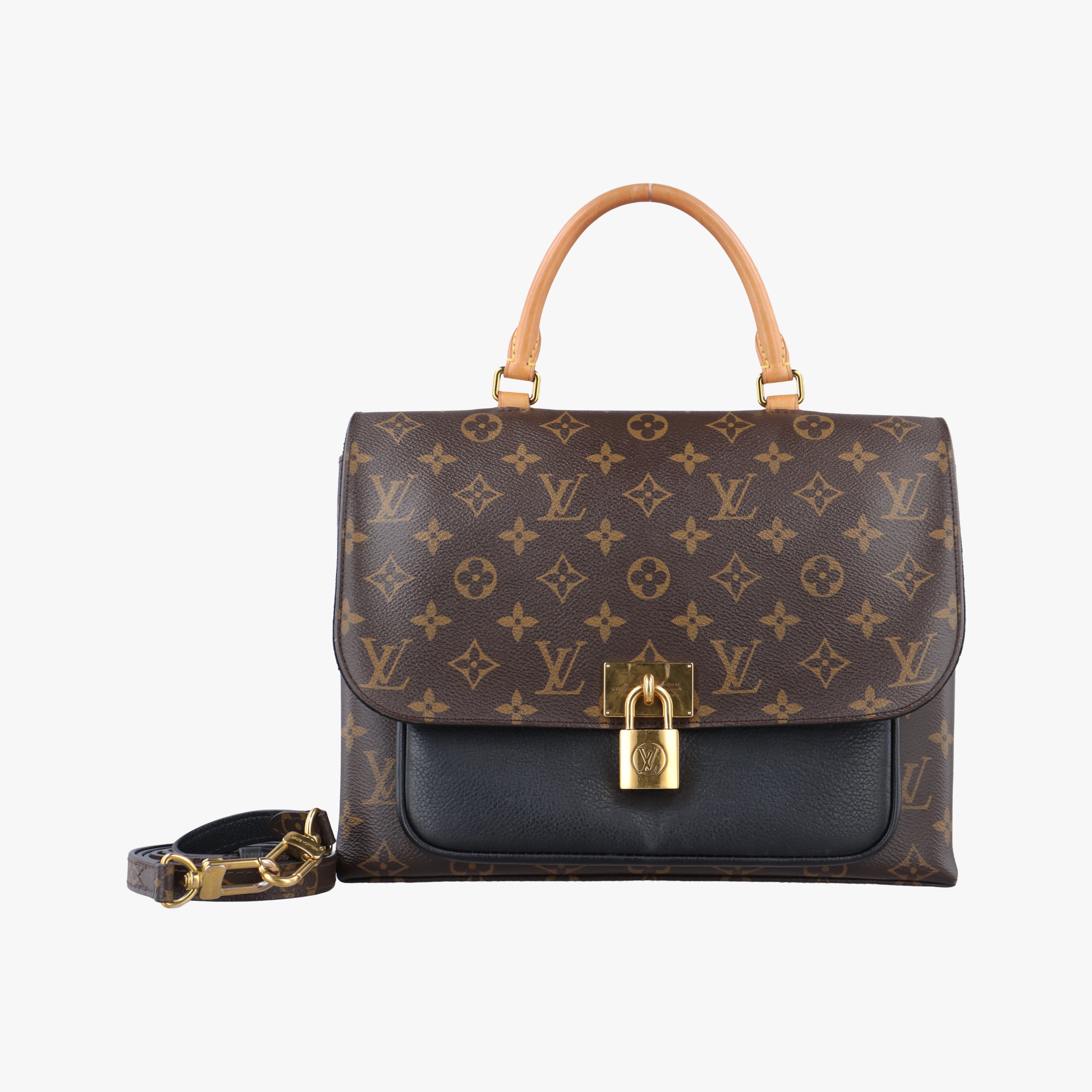 MARIGNAN brown×black Monogram Canvas×calf leather M44259 FL2128マリニャン モノグラム/ブラウン系×ブラック モノグラムキャンバス×カーフレザー M44259 FL2128