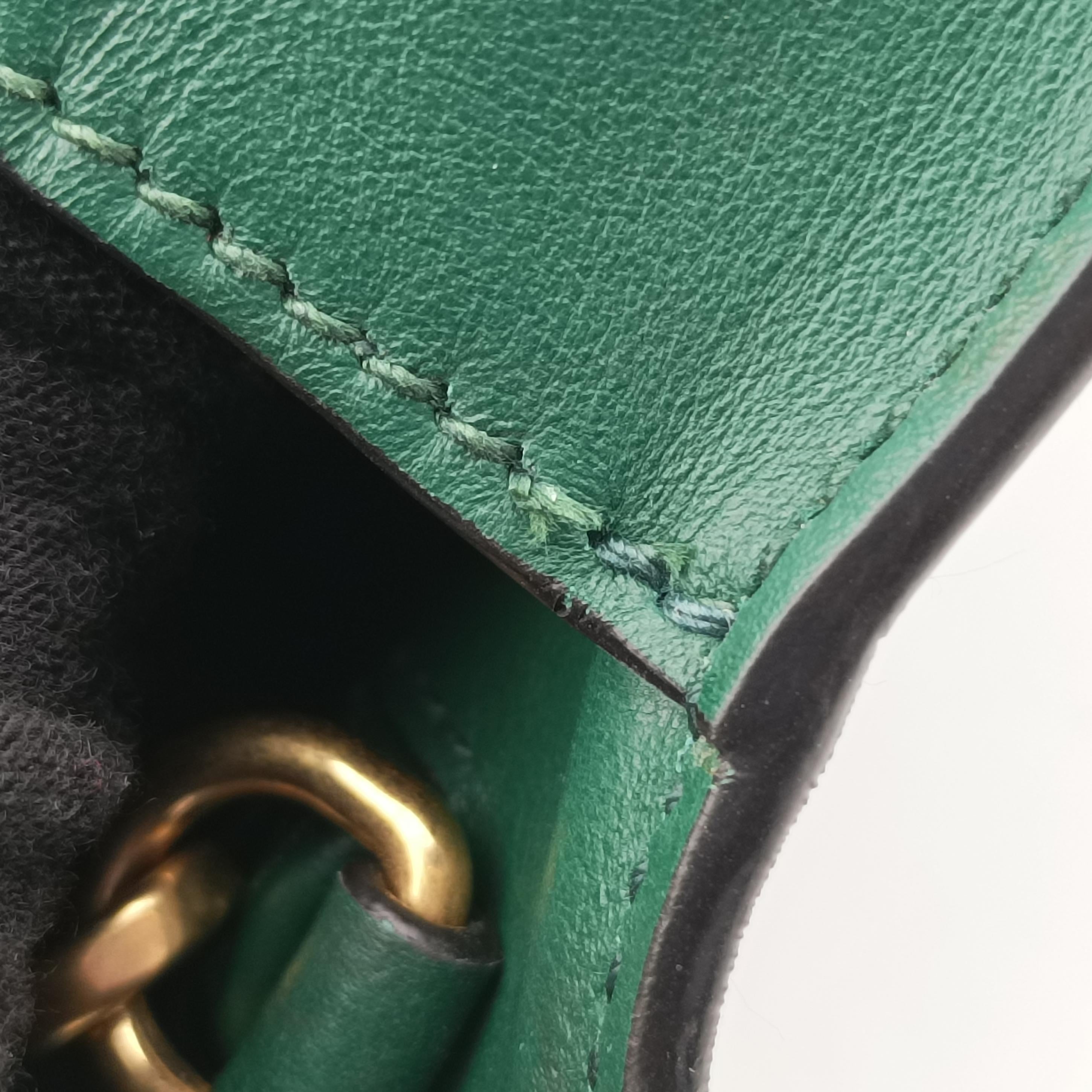 Cahier Green×Black leather 256カイエ グリーン×ブラック レザー 256