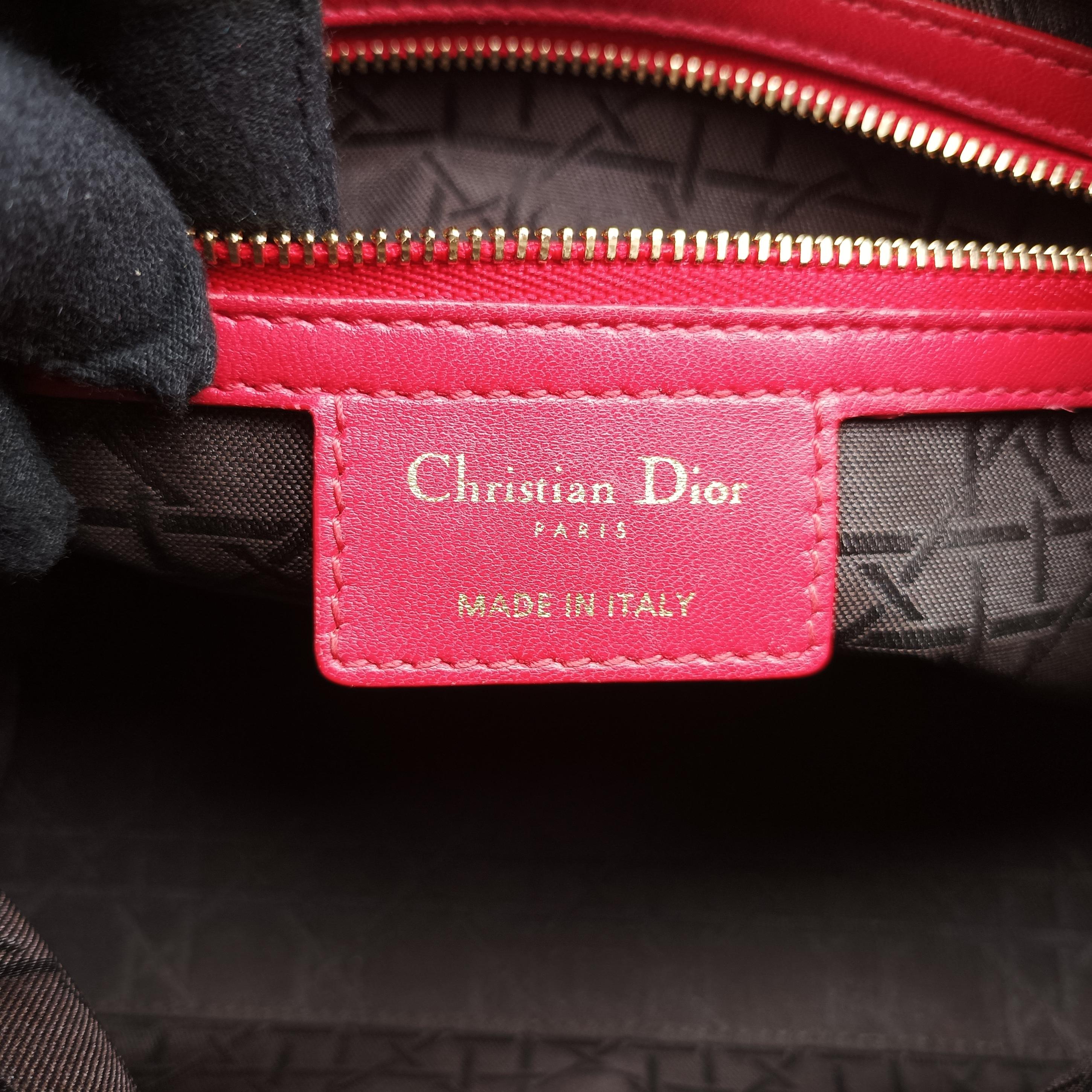 Lady Dior Red lambskin 19-BO-1104レディディオール レッド ラムスキン 19-BO-1104