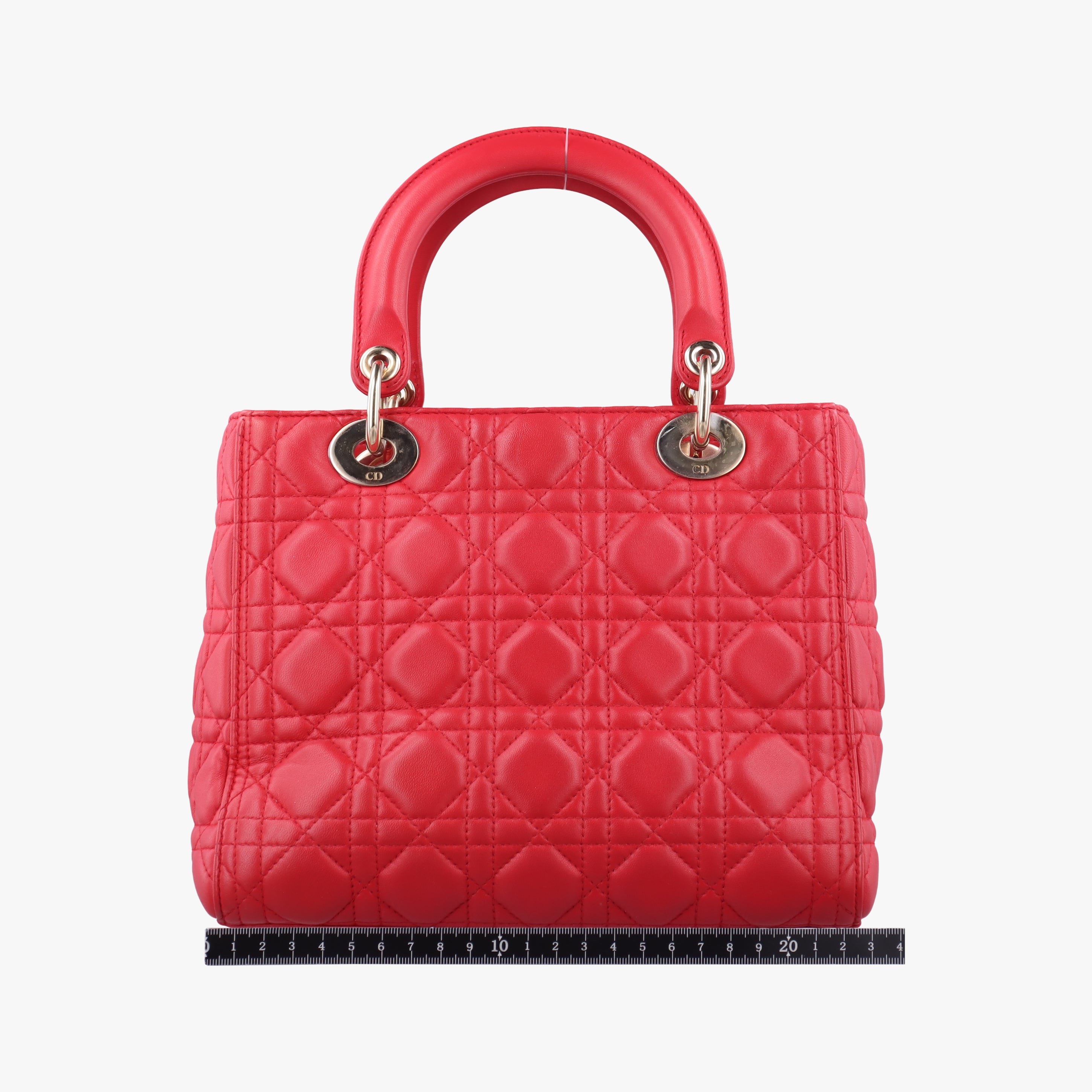 Lady Dior Red lambskin 19-BO-1104レディディオール レッド ラムスキン 19-BO-1104