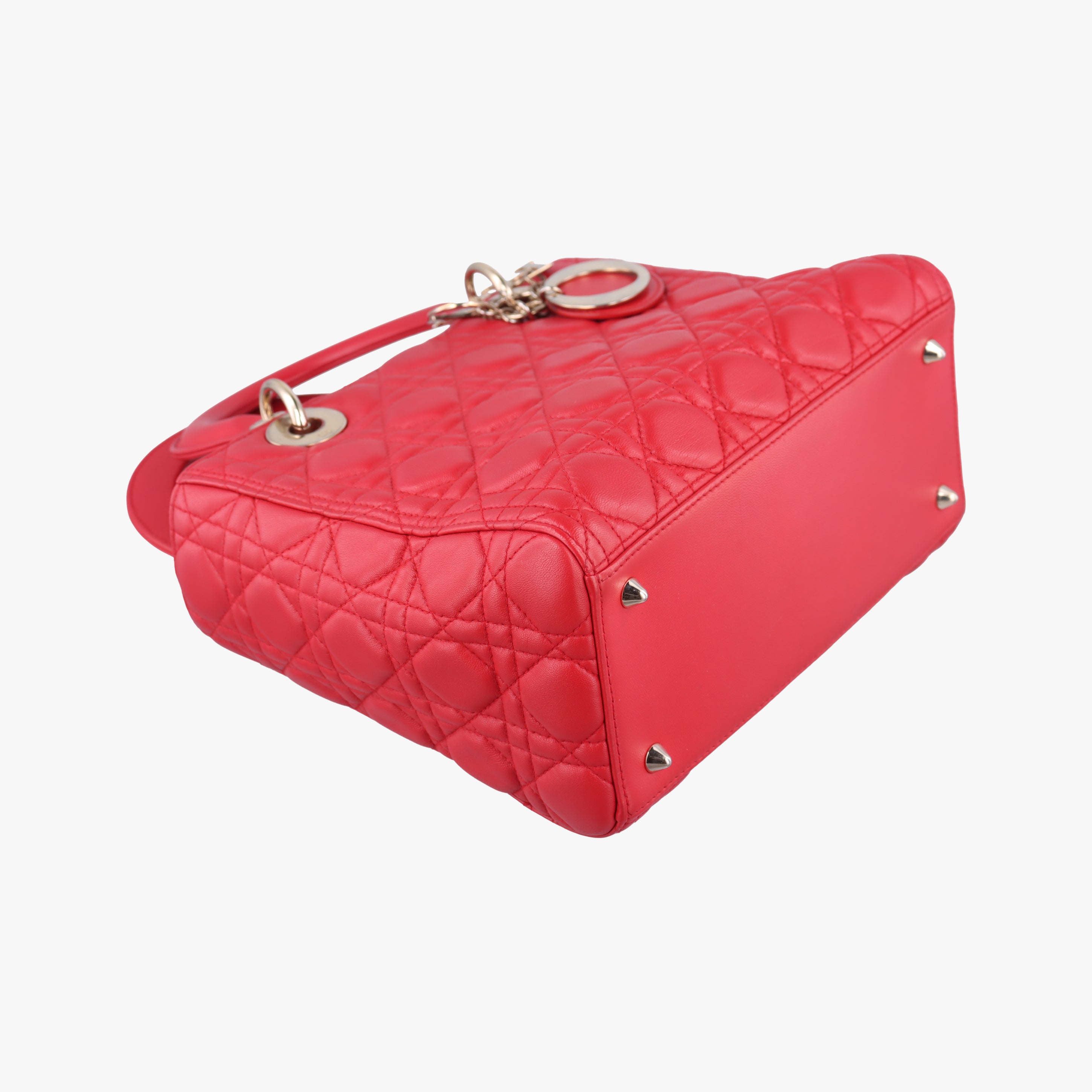 Lady Dior Red lambskin 19-BO-1104レディディオール レッド ラムスキン 19-BO-1104