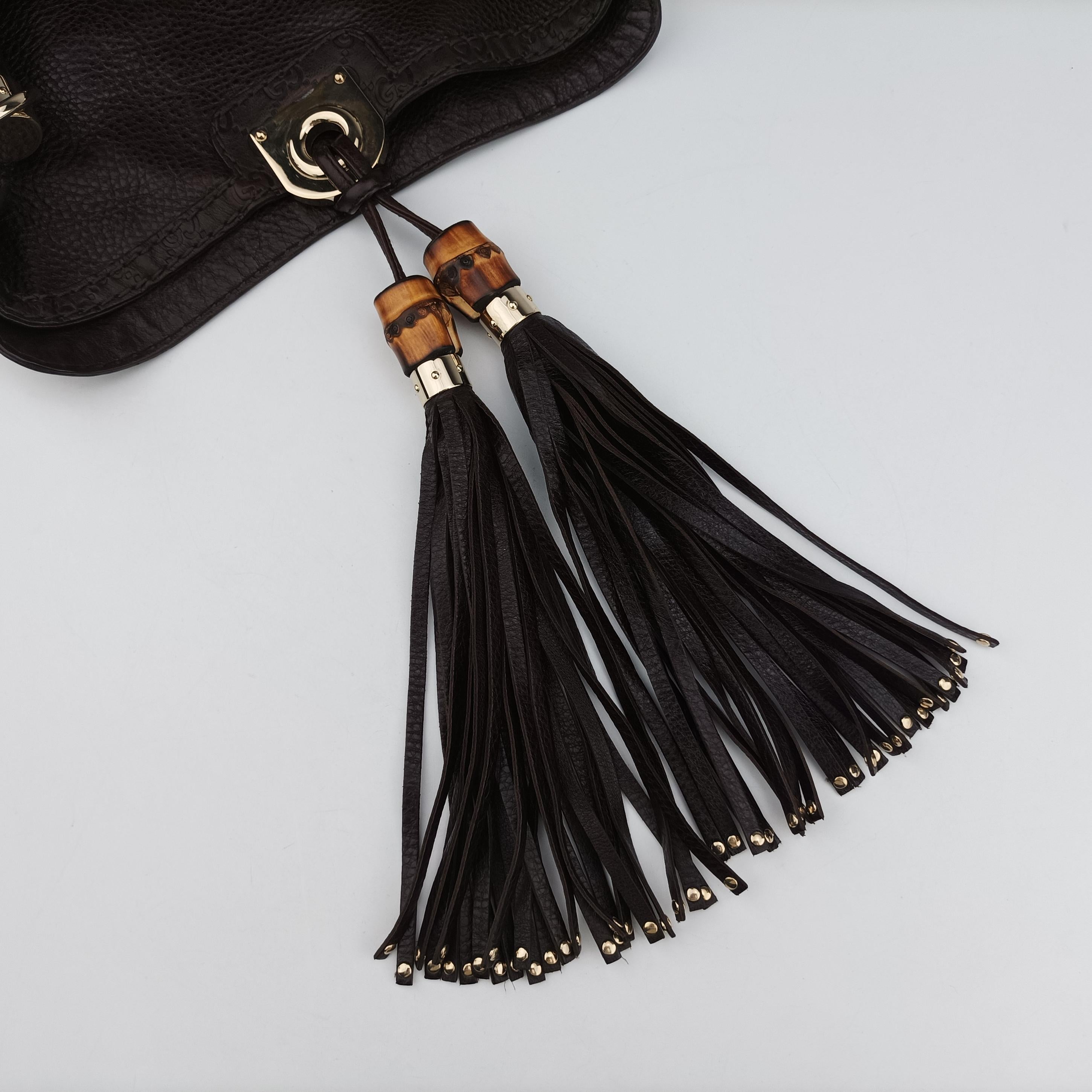 Bamboo Babouska Indy Hobo Brown Leather 185566 H3306015バンブー バブースカ インディ ホーボー ブラウン レザー 185566 H3306015