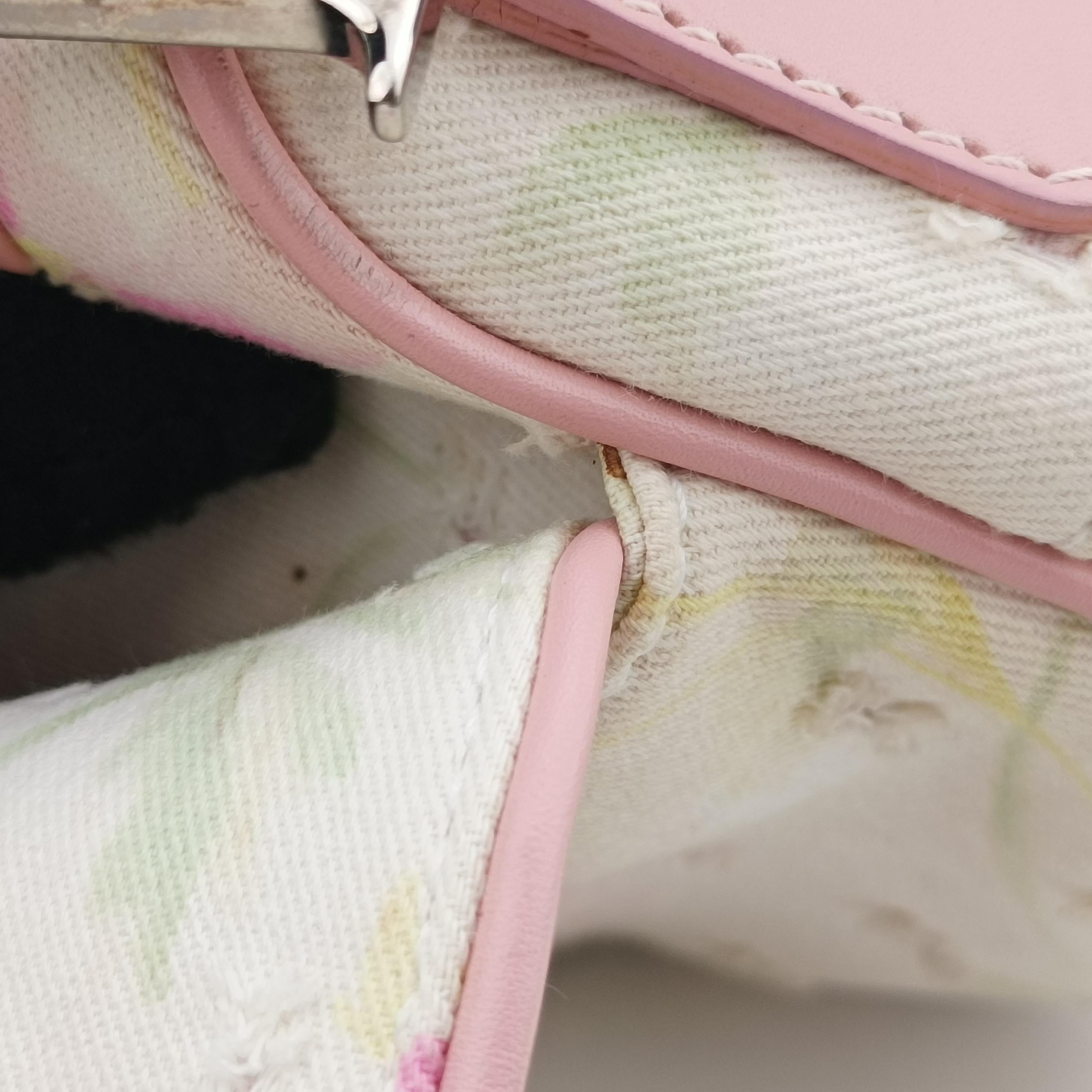 Saddle Pink×White Fabric × leather 01RU 1013サドル ピンク×ホワイト ファブリック×レザー 01RU 1013