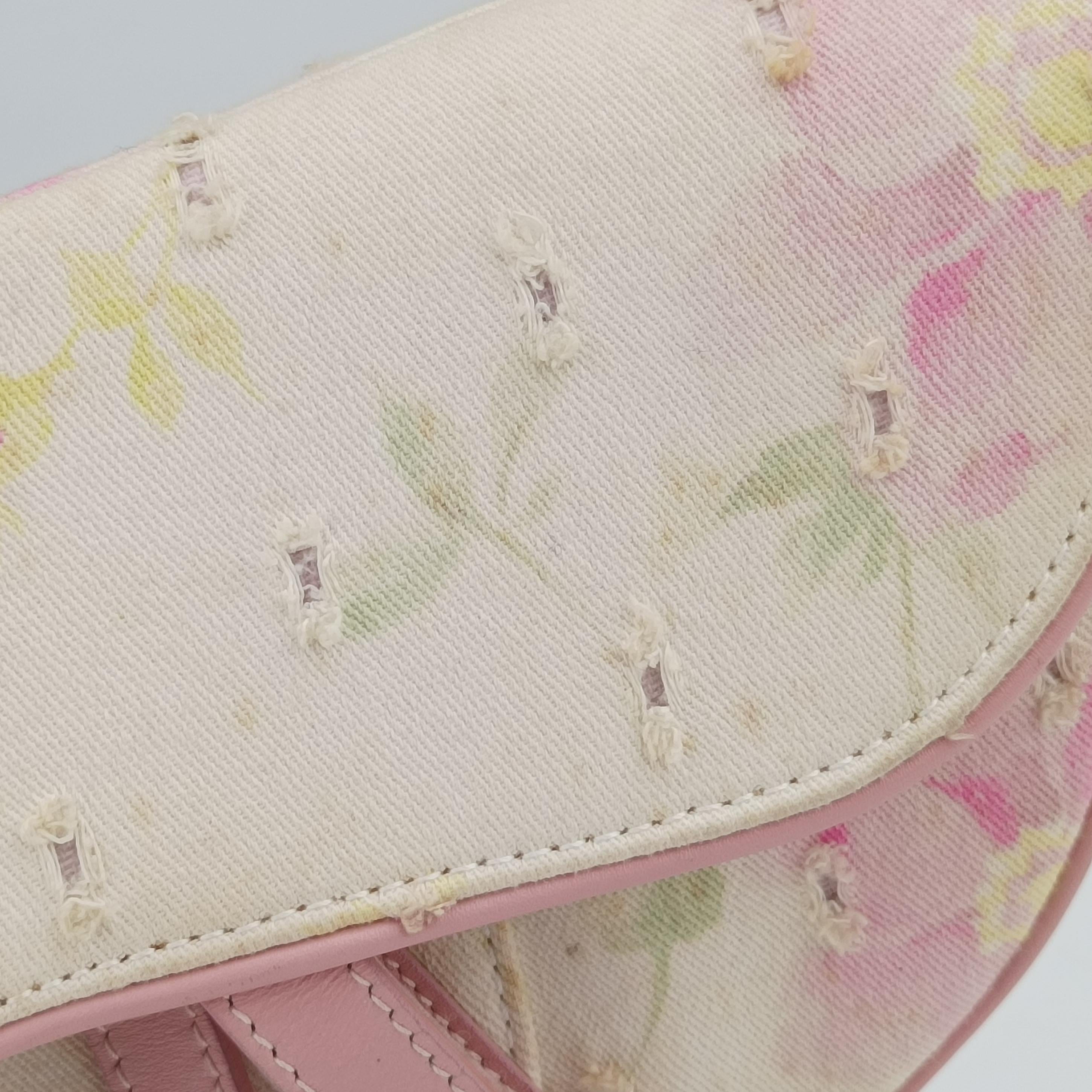 Saddle Pink×White Fabric × leather 01RU 1013サドル ピンク×ホワイト ファブリック×レザー 01RU 1013