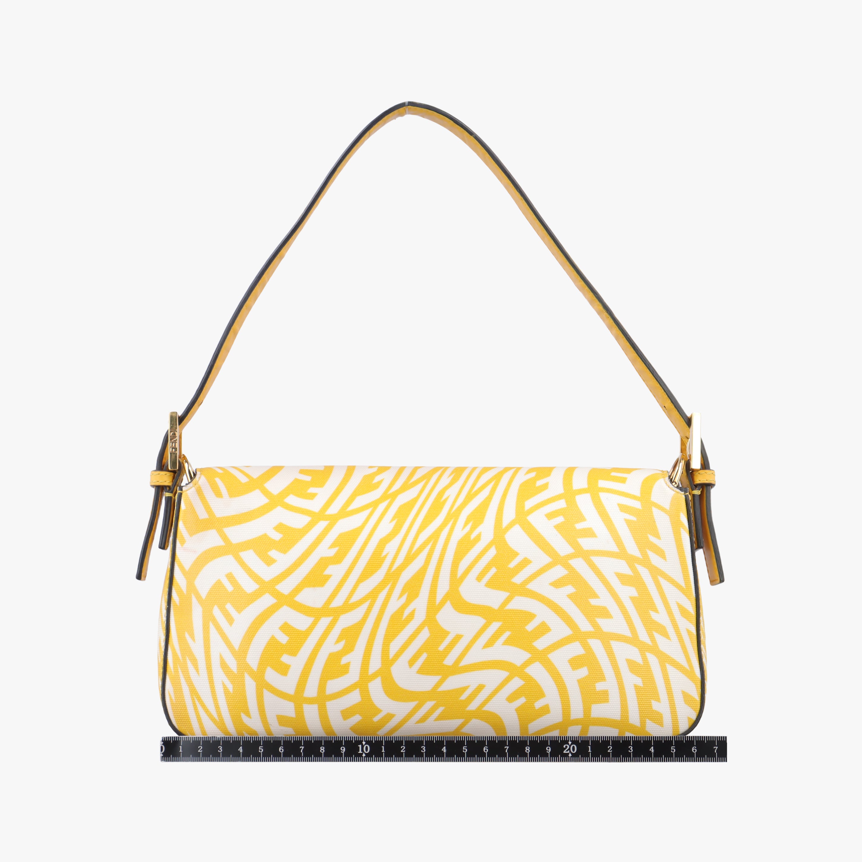 BAGUETTE Yellow×White PVC coated canvas 8BR792 8BR792-AFL1-218-0189バケット イエロー×ホワイト PVCコーティングキャンバス 8BR792 8BR792-AFL1-218-0189