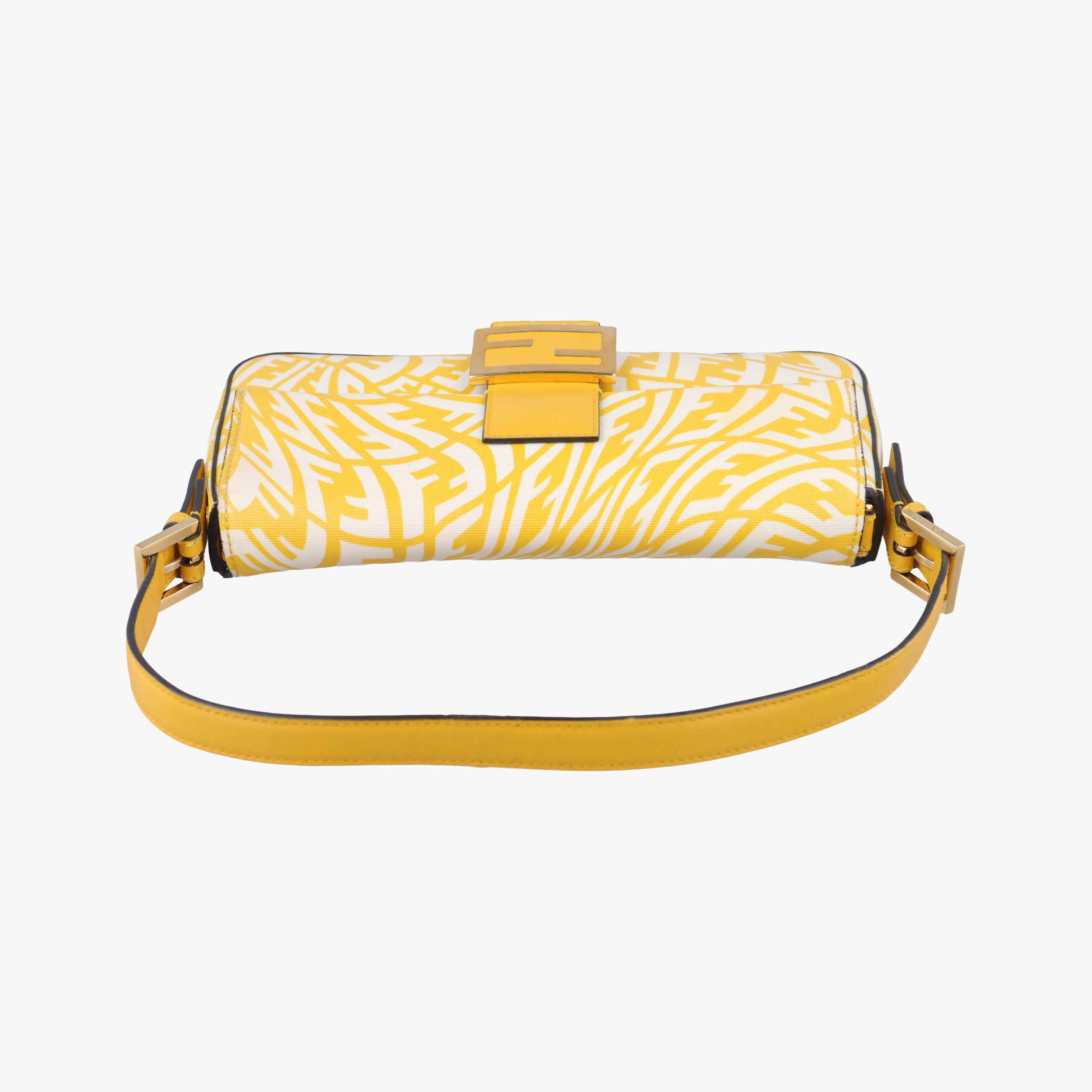 BAGUETTE Yellow×White PVC coated canvas 8BR792 8BR792-AFL1-218-0189バケット イエロー×ホワイト PVCコーティングキャンバス 8BR792 8BR792-AFL1-218-0189