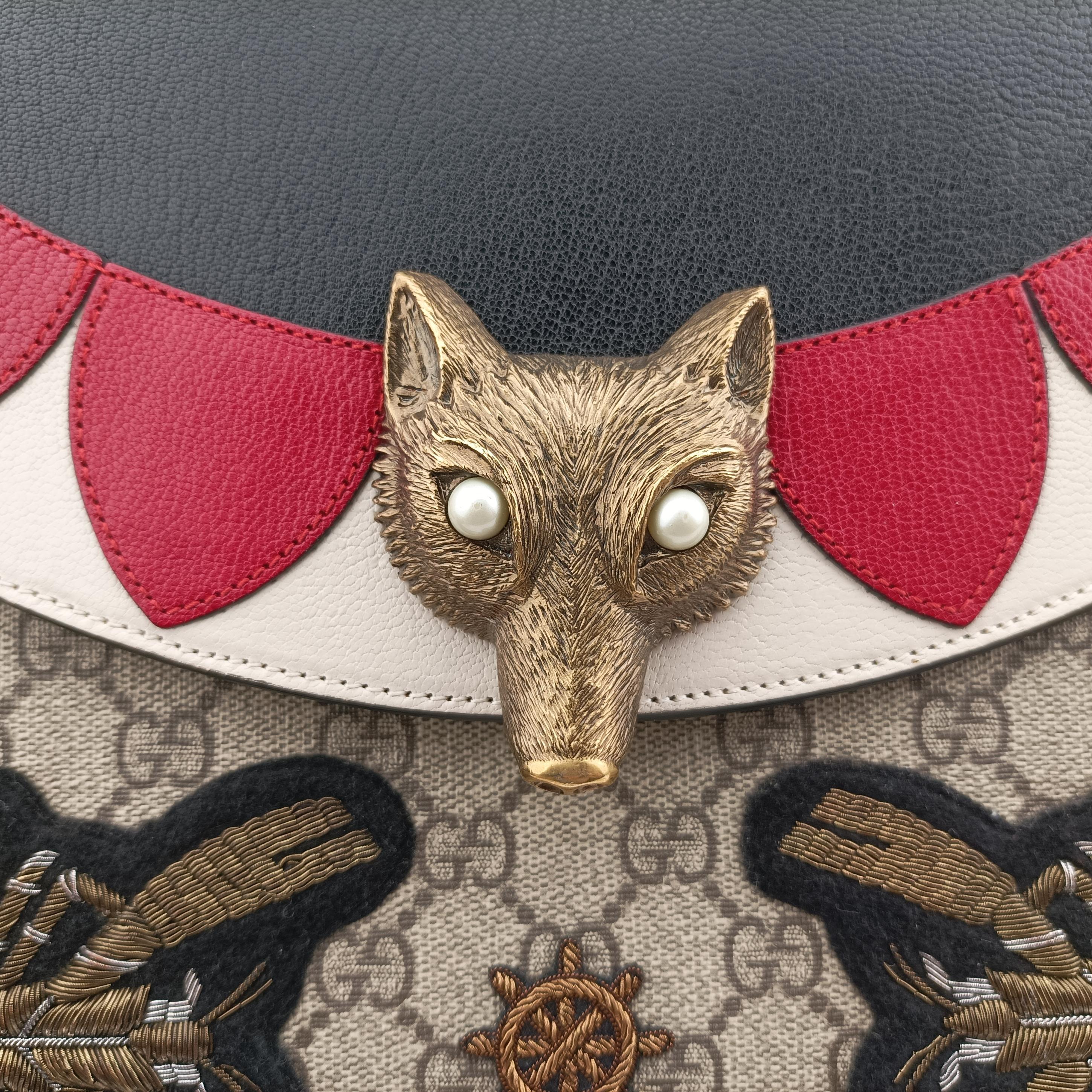 GG Supreme Fox Beige×Multicolour PVC coated canvas x leather 466432 I021570855GG スプリームフォックス ベージュ×マルチカラー PVCコーティングキャンバス×レザー 466432 I021570855