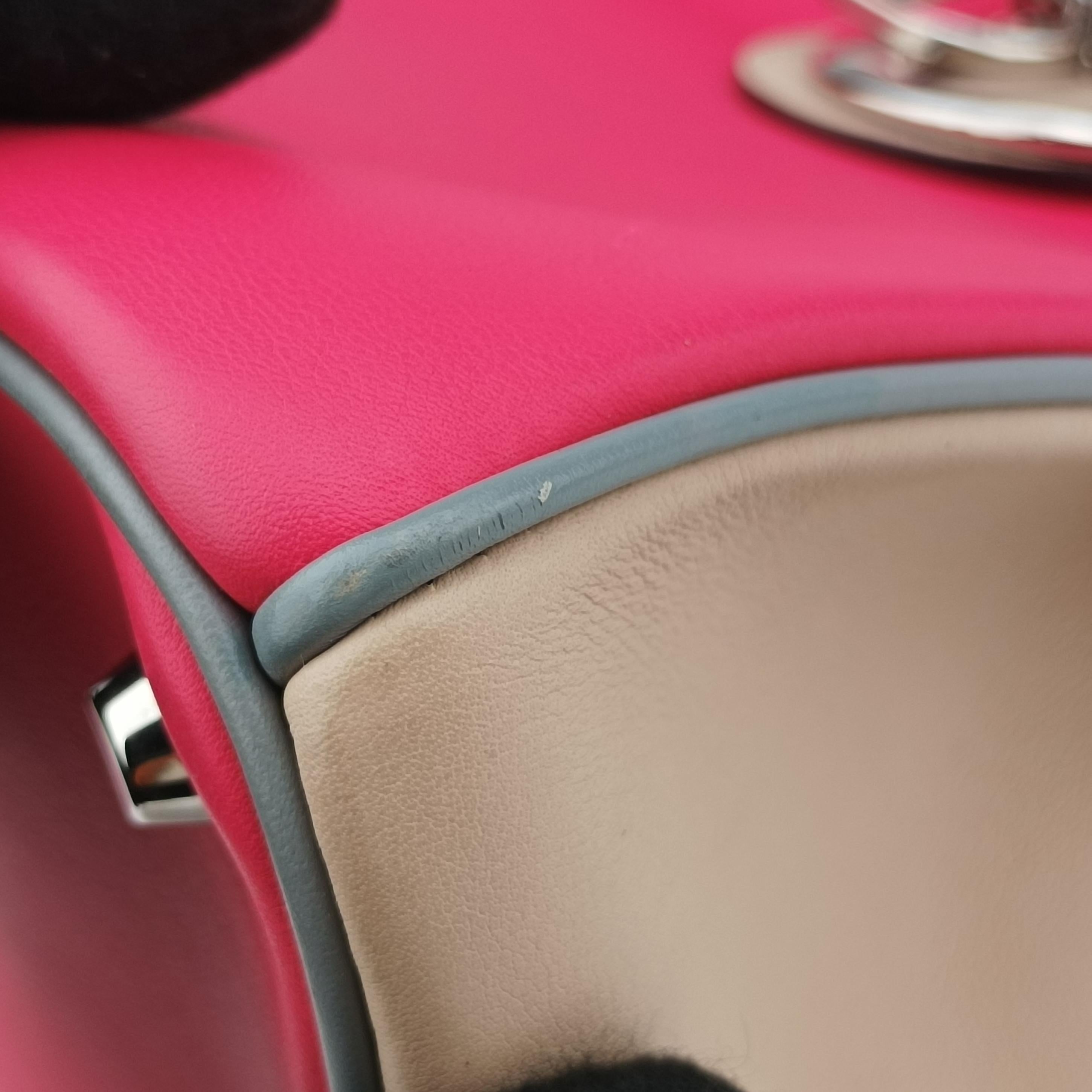 Diorissimo pink x beige Leather 09-MA-0134ディオリッシモ ピンク×ベージュ レザー 09-MA-0134