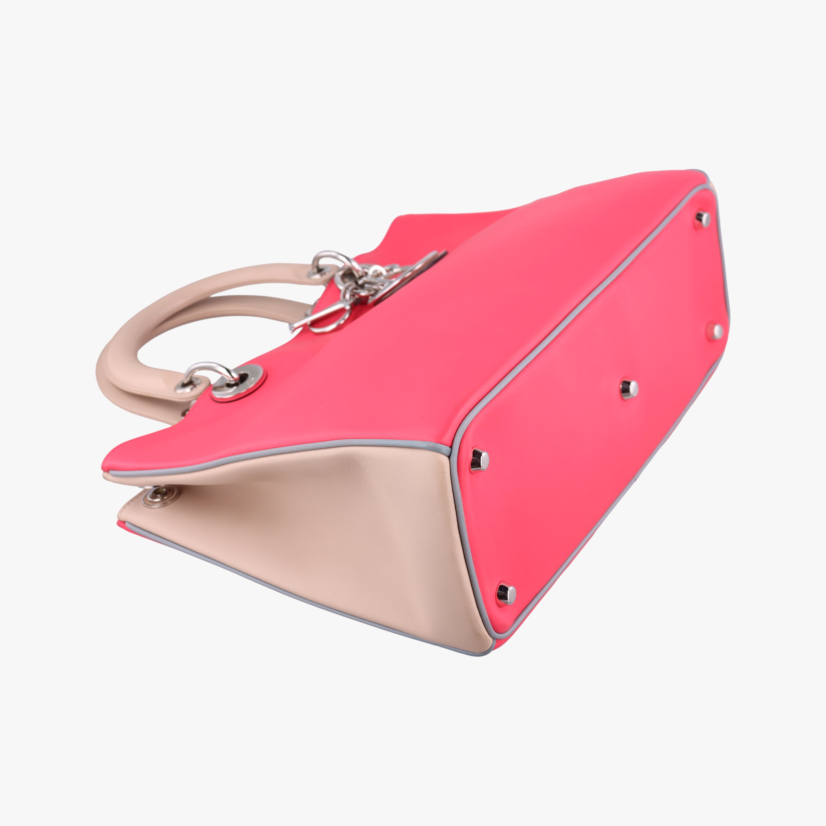 Diorissimo pink x beige Leather 09-MA-0134ディオリッシモ ピンク×ベージュ レザー 09-MA-0134