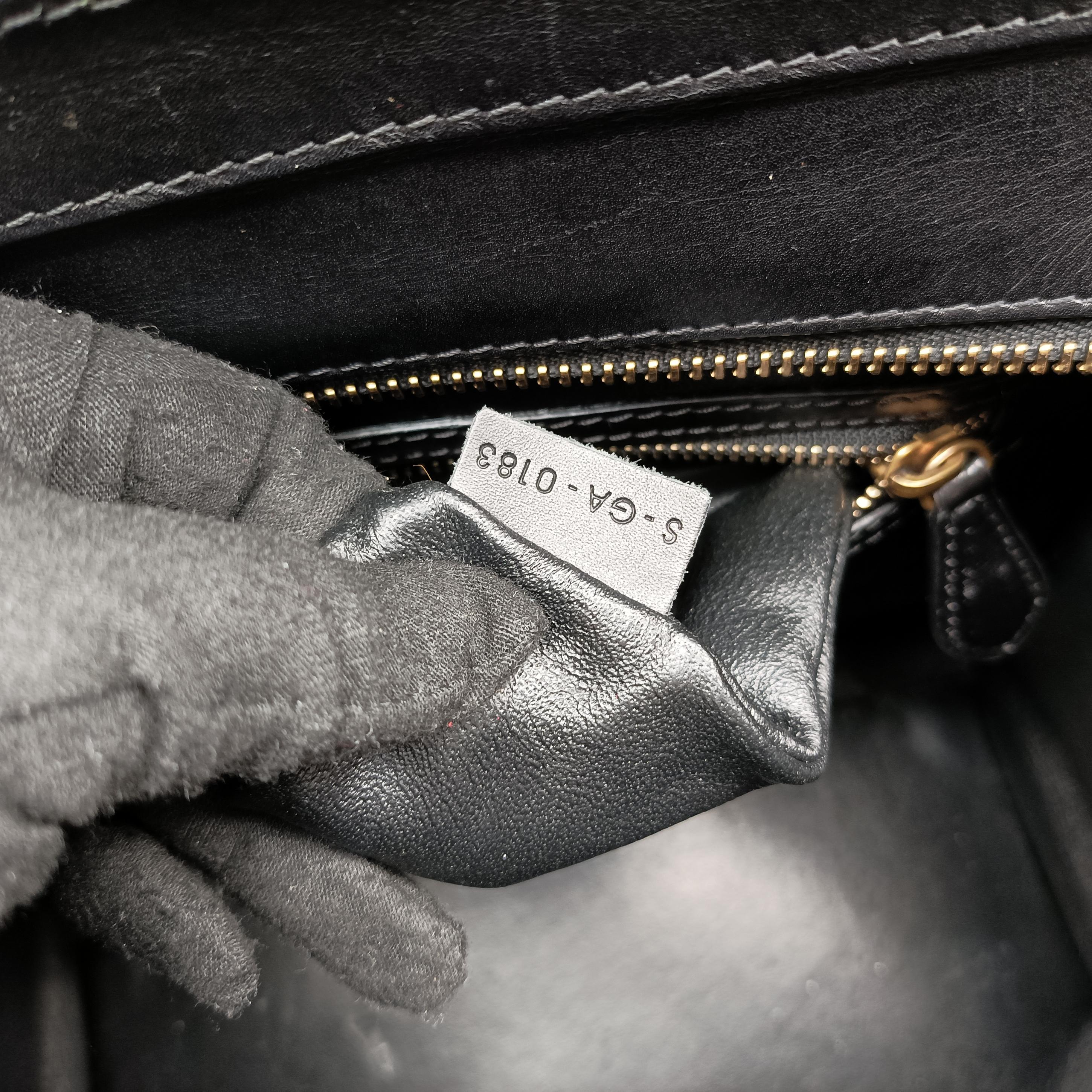 Luggage Mini Shopper Black x Green Leather×ponyhair S-GA-0183ラゲージミニショッパー ブラック×グリーン レザー×ハラコ S-GA-0183