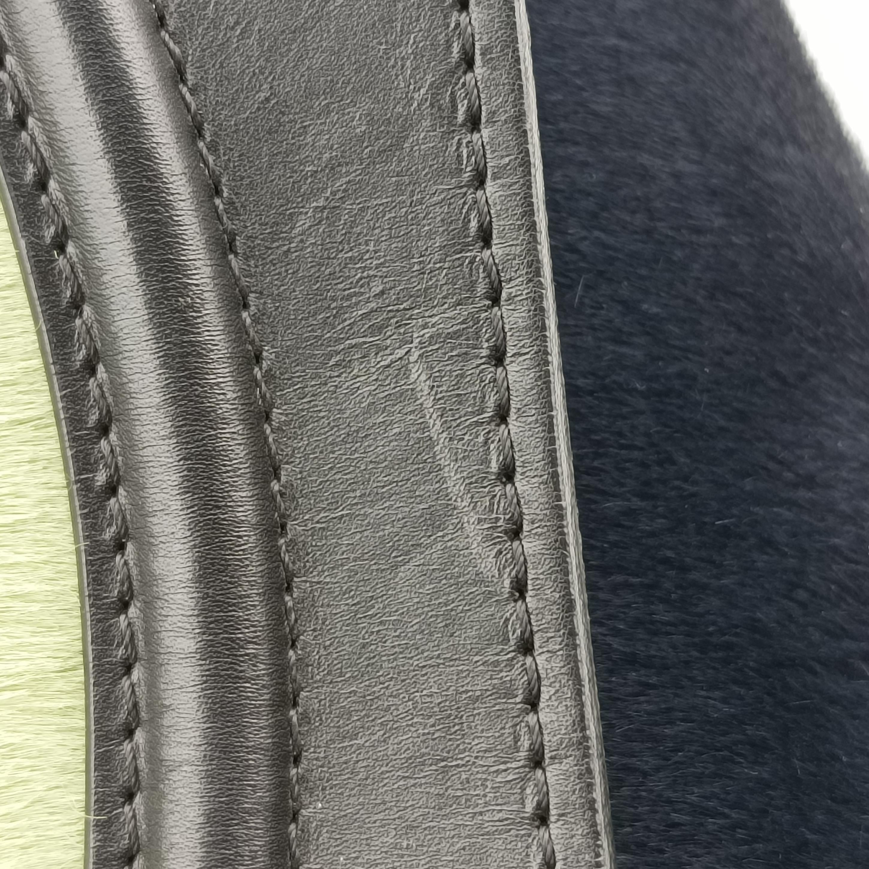 Luggage Mini Shopper Black x Green Leather×ponyhair S-GA-0183ラゲージミニショッパー ブラック×グリーン レザー×ハラコ S-GA-0183