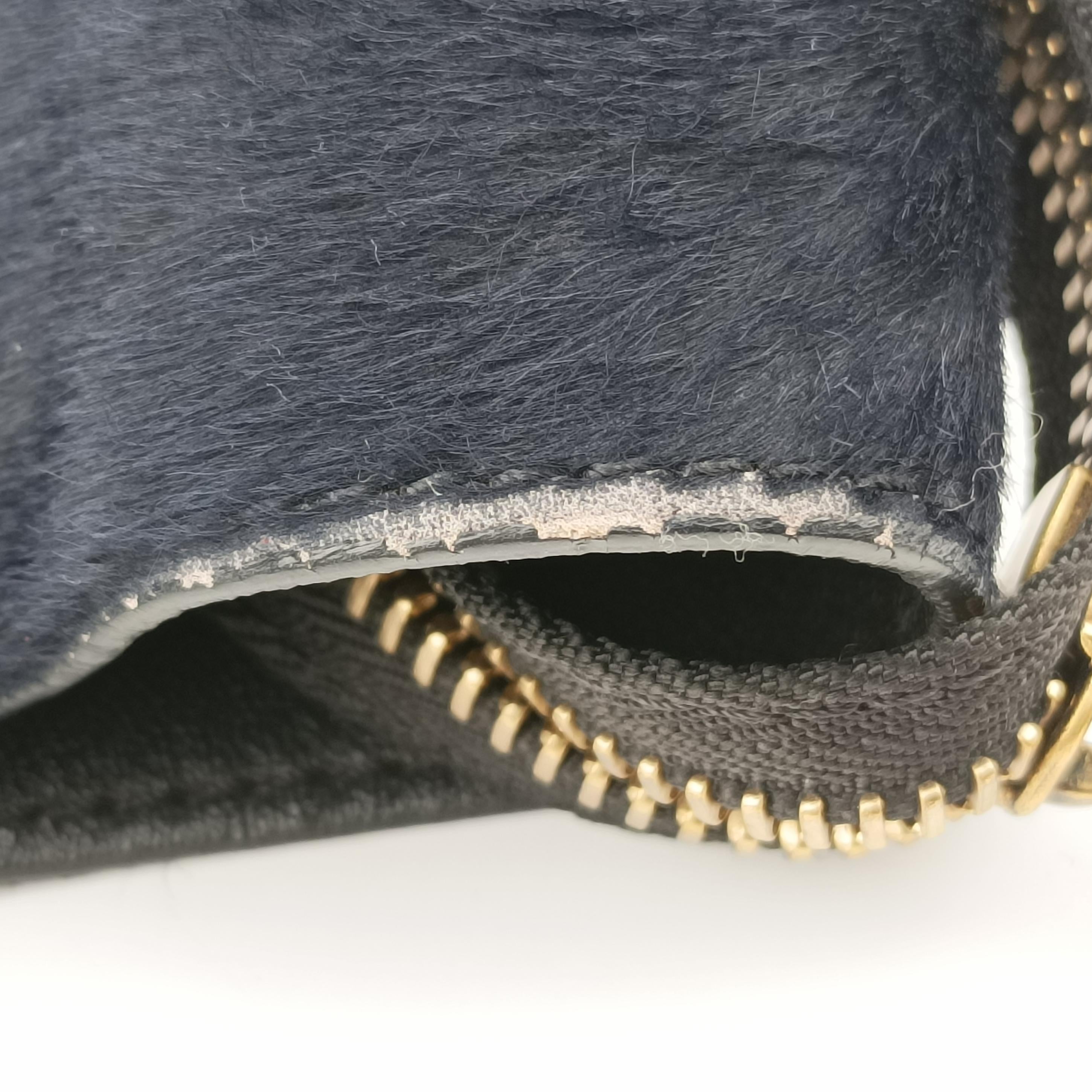 Luggage Mini Shopper Black x Green Leather×ponyhair S-GA-0183ラゲージミニショッパー ブラック×グリーン レザー×ハラコ S-GA-0183