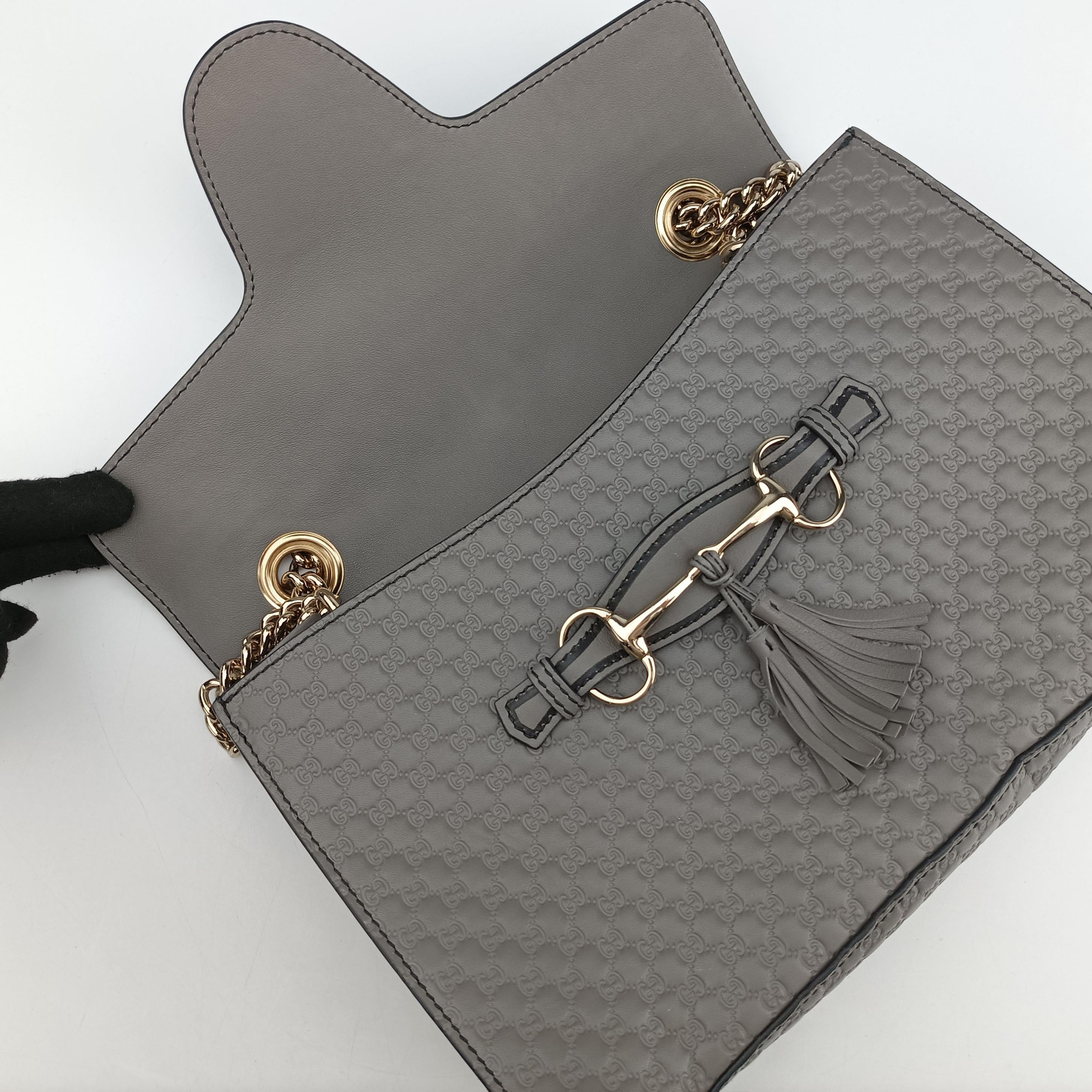 Emily Grey Leather 449635 H025836996エミリー グレー レザー 449635 H025836996