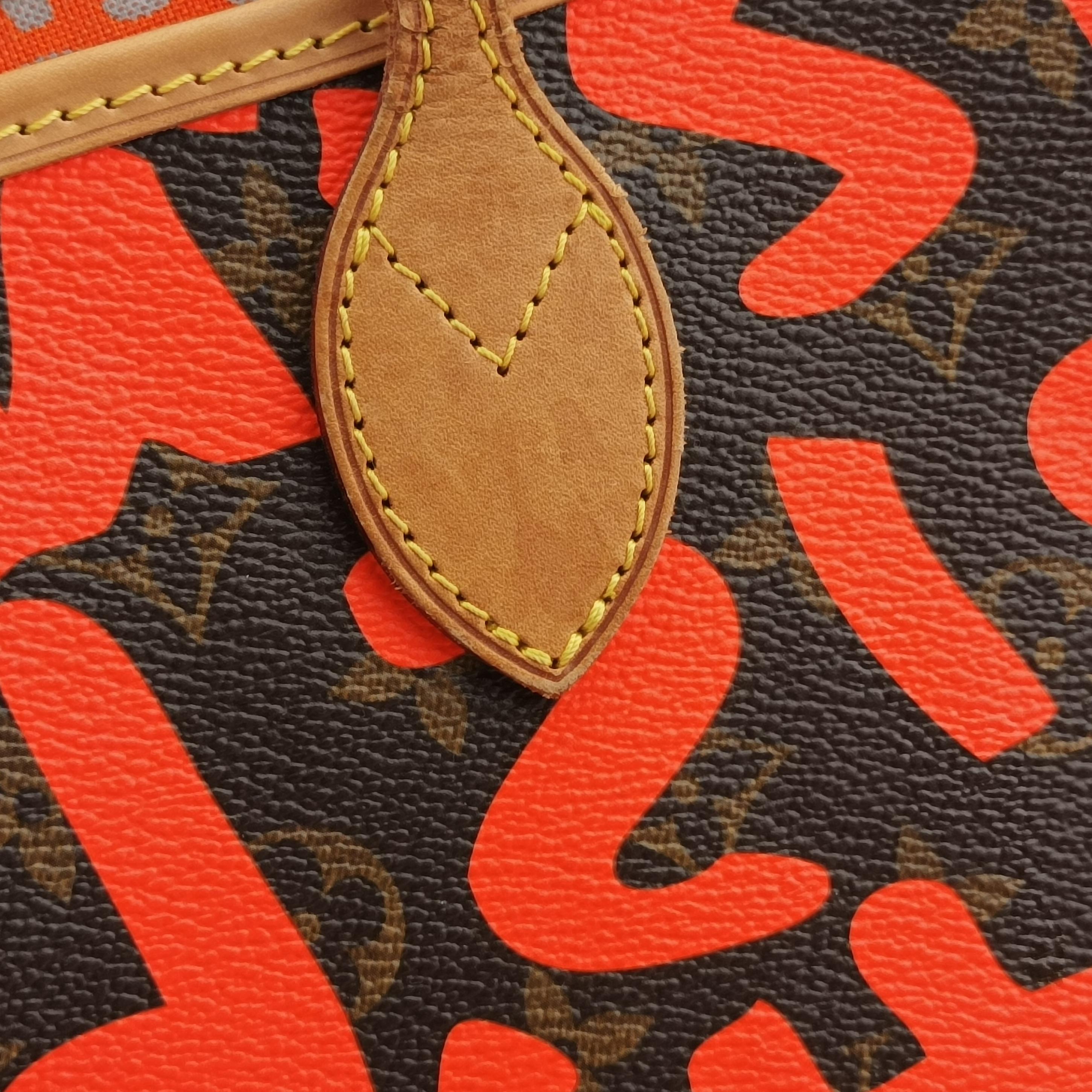 Neverfull GM Orange x Brown Coated Canvas M93702 FL1049ネヴァーフルGM オレンジ×ブラウン コーティングキャンバス M93702 FL1049