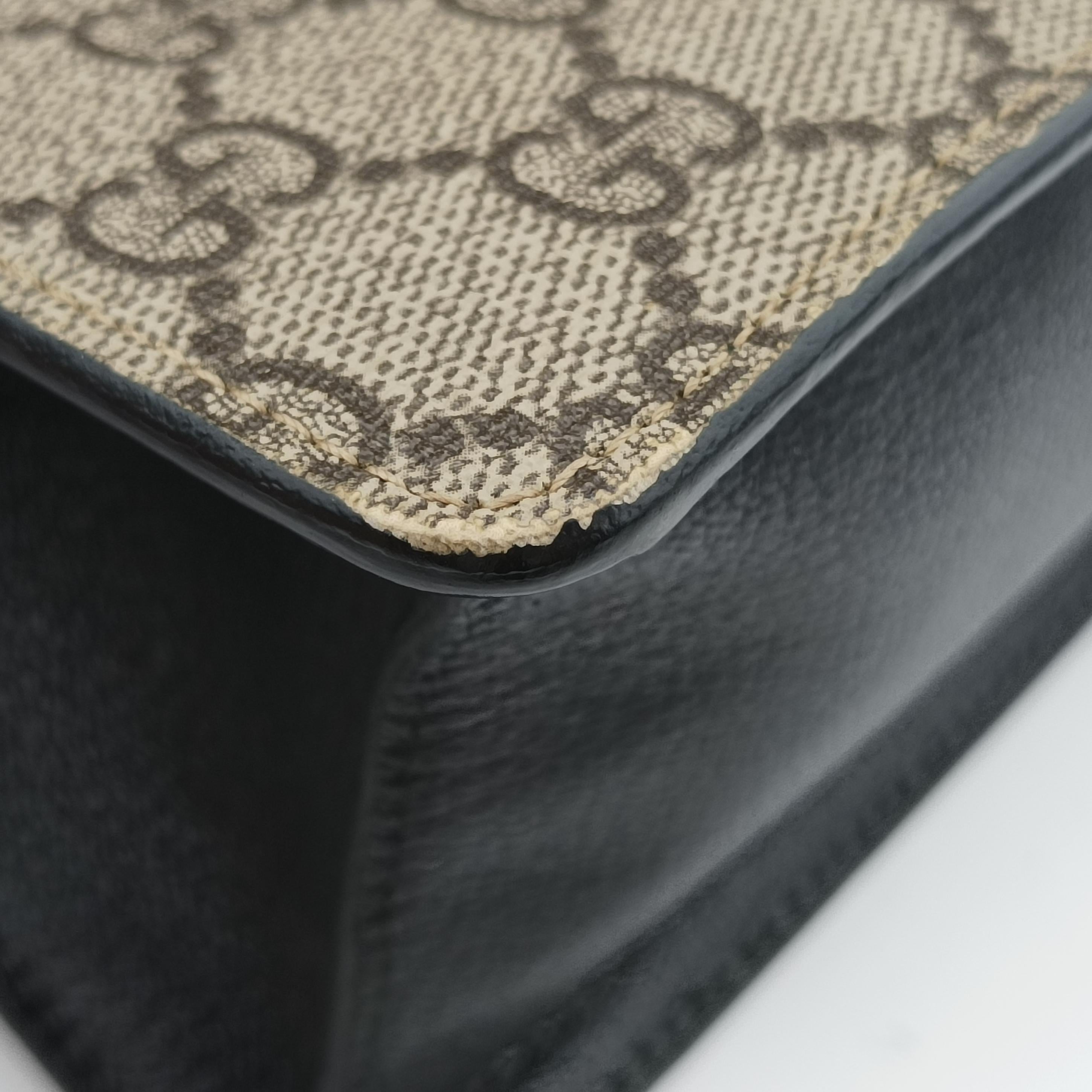 Mini Fox Brooch Bamboo Beige×Multicolour PVC coated canvas×Leather 466428 G023661145ミニ フォックス ブローチ バンブー ベージュ×マルチカラー PVCコーティングキャンバス×レザー 466428 G023661145