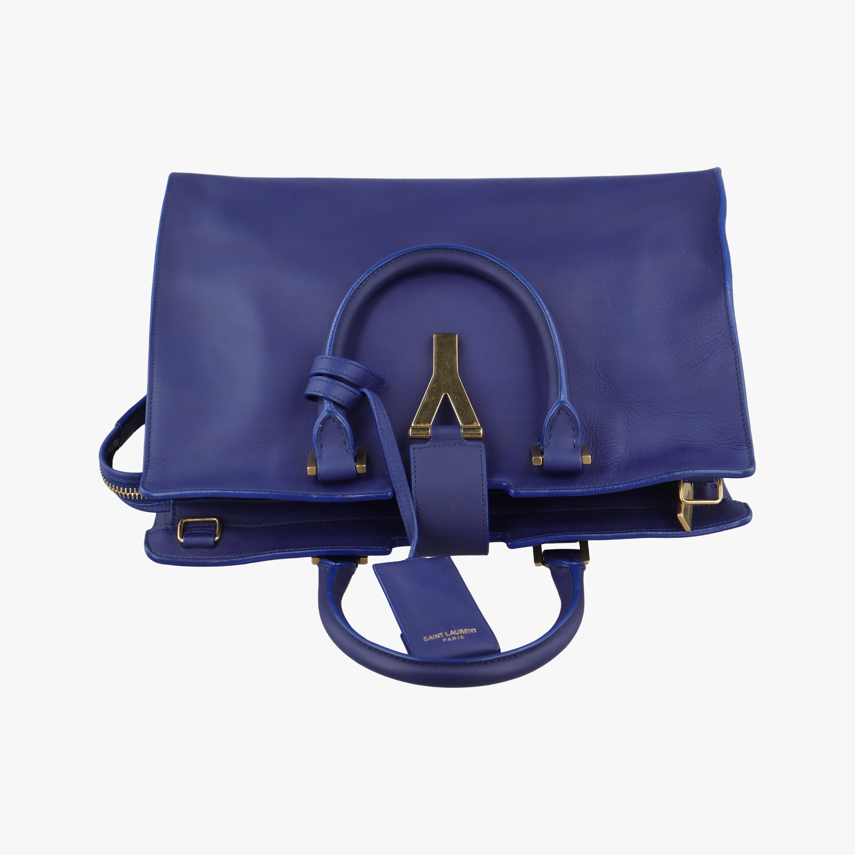 Y Ligne Petit Cabas Blue Leather 311210 311210.527066Yライン プチカバス ブルー レザー 311210 311210.527066