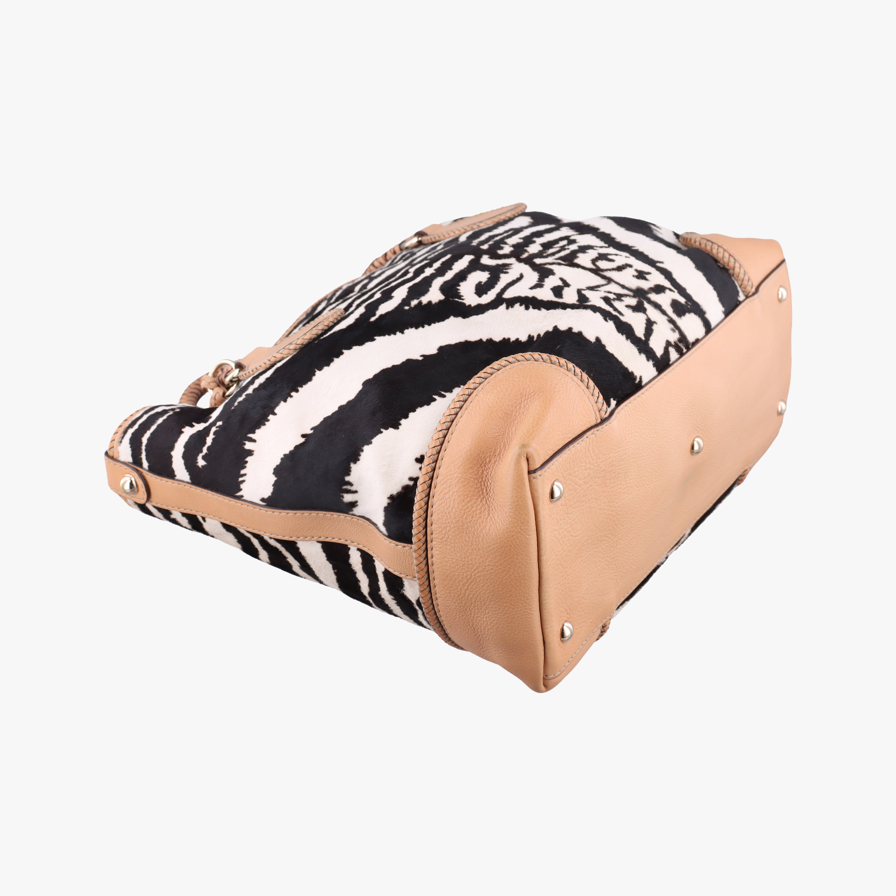 Zebra Printed Marrakech Black×White×Beige ponyhair 257023 I010325210ゼブラプリントマラケシュ ブラック×ホワイト×ベージュ ハラコ 257023 I010325210