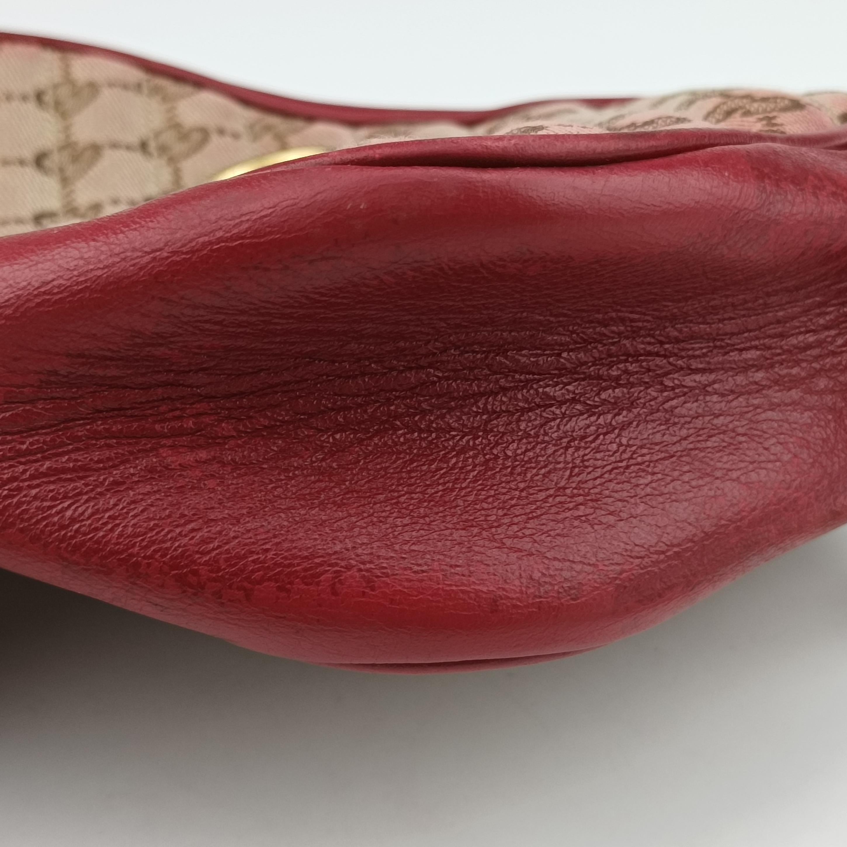 GG Marmont Beige x Red Fabric x leather 447632 G031735755GGマーモント ベージュ×レッド ファブリック×レザー 447632 G031735755