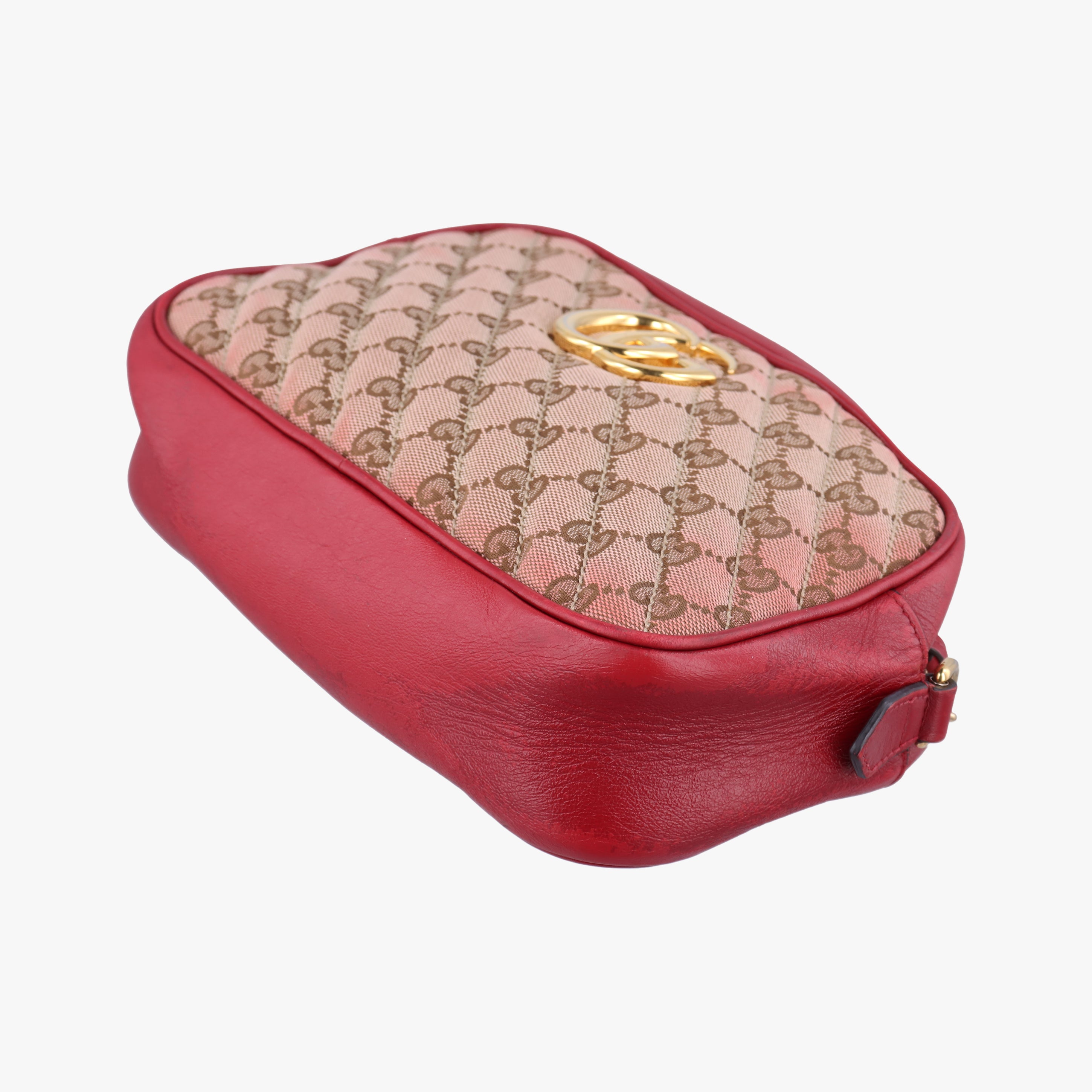 GG Marmont Beige x Red Fabric x leather 447632 G031735755GGマーモント ベージュ×レッド ファブリック×レザー 447632 G031735755