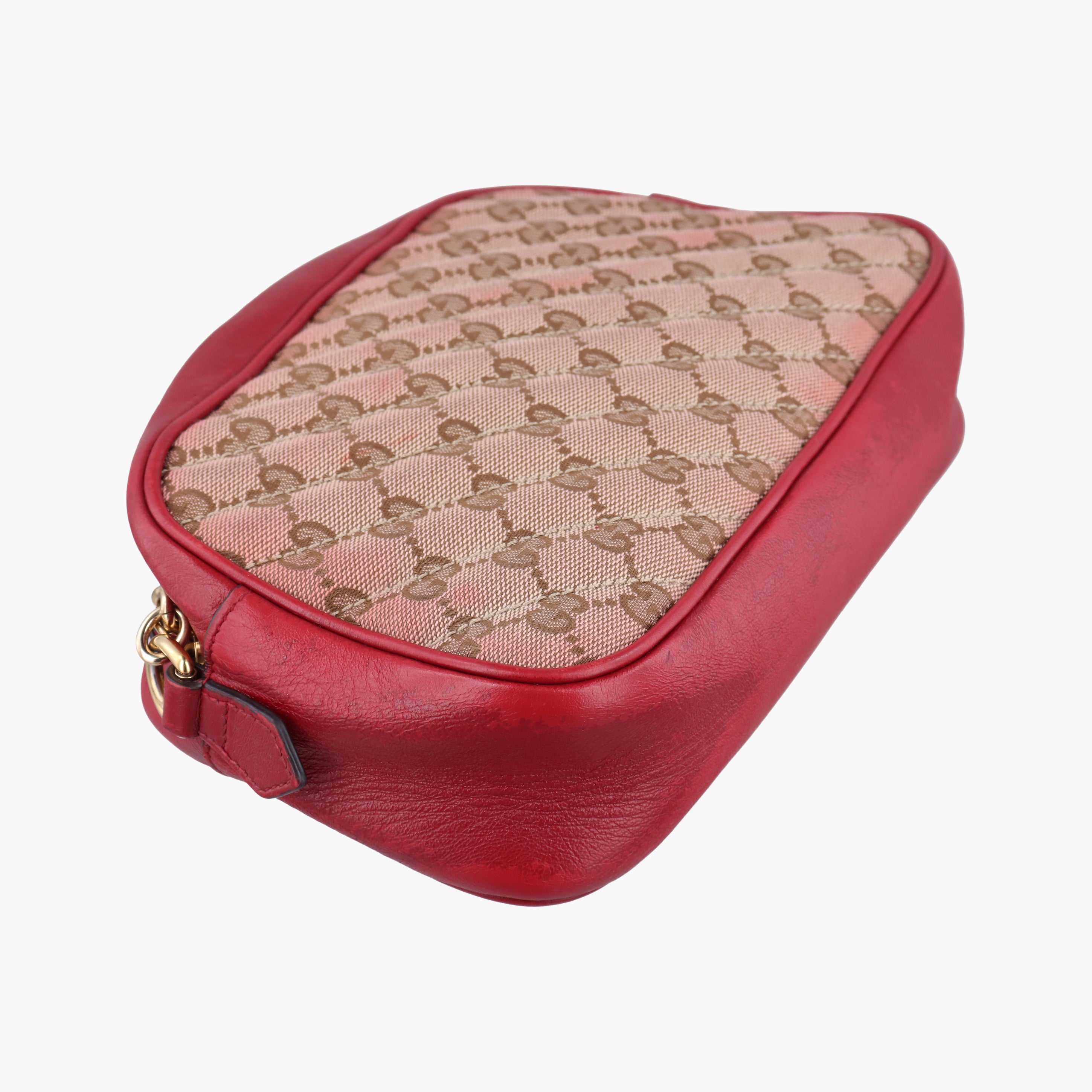 GG Marmont Beige x Red Fabric x leather 447632 G031735755GGマーモント ベージュ×レッド ファブリック×レザー 447632 G031735755