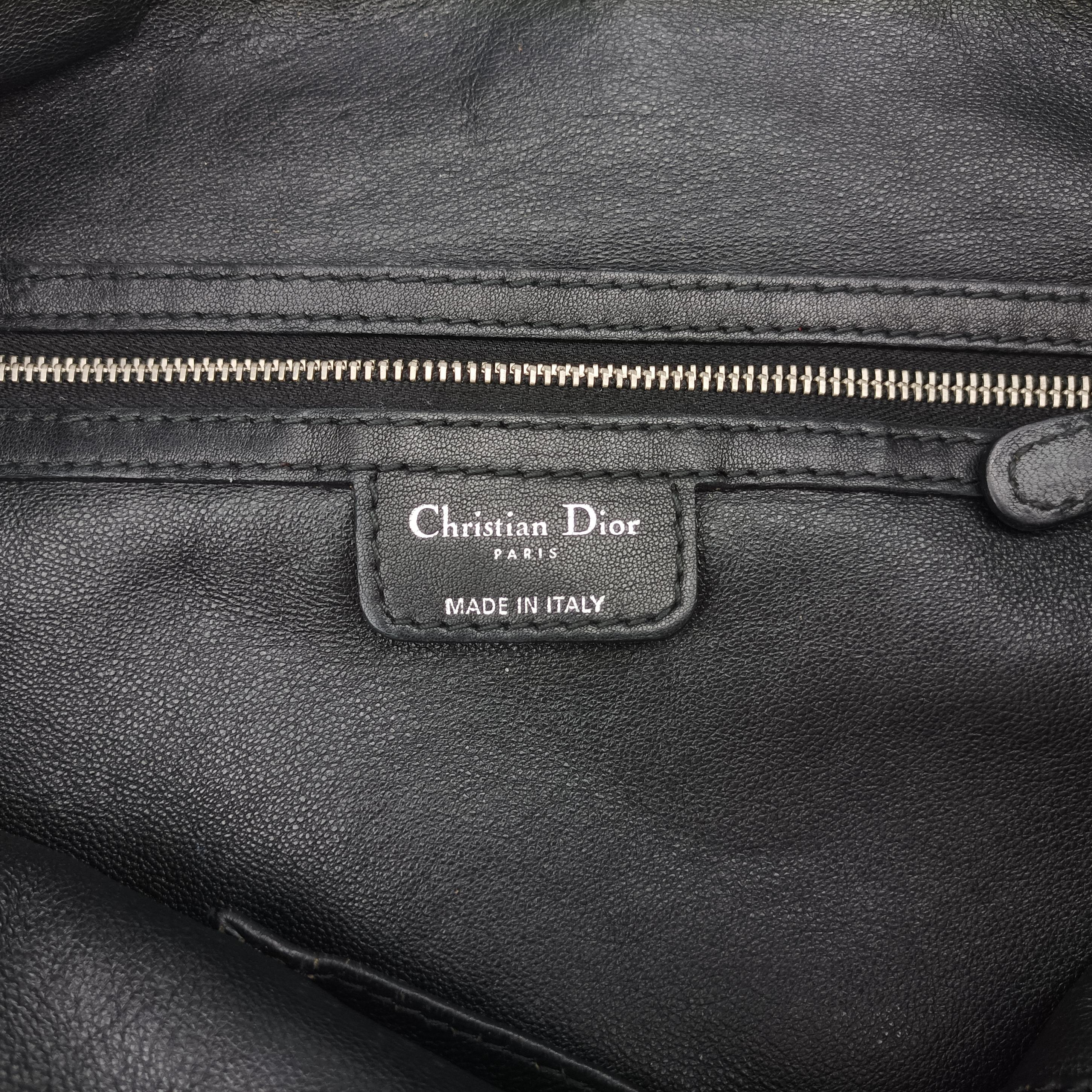 Soft Lady Dior Canage INTRECCIATO Tote Black lambskin 01-RU-0058ソフト レディディオール カナージュ イントレチャート トート ブラック ラムスキン 01-RU-0058