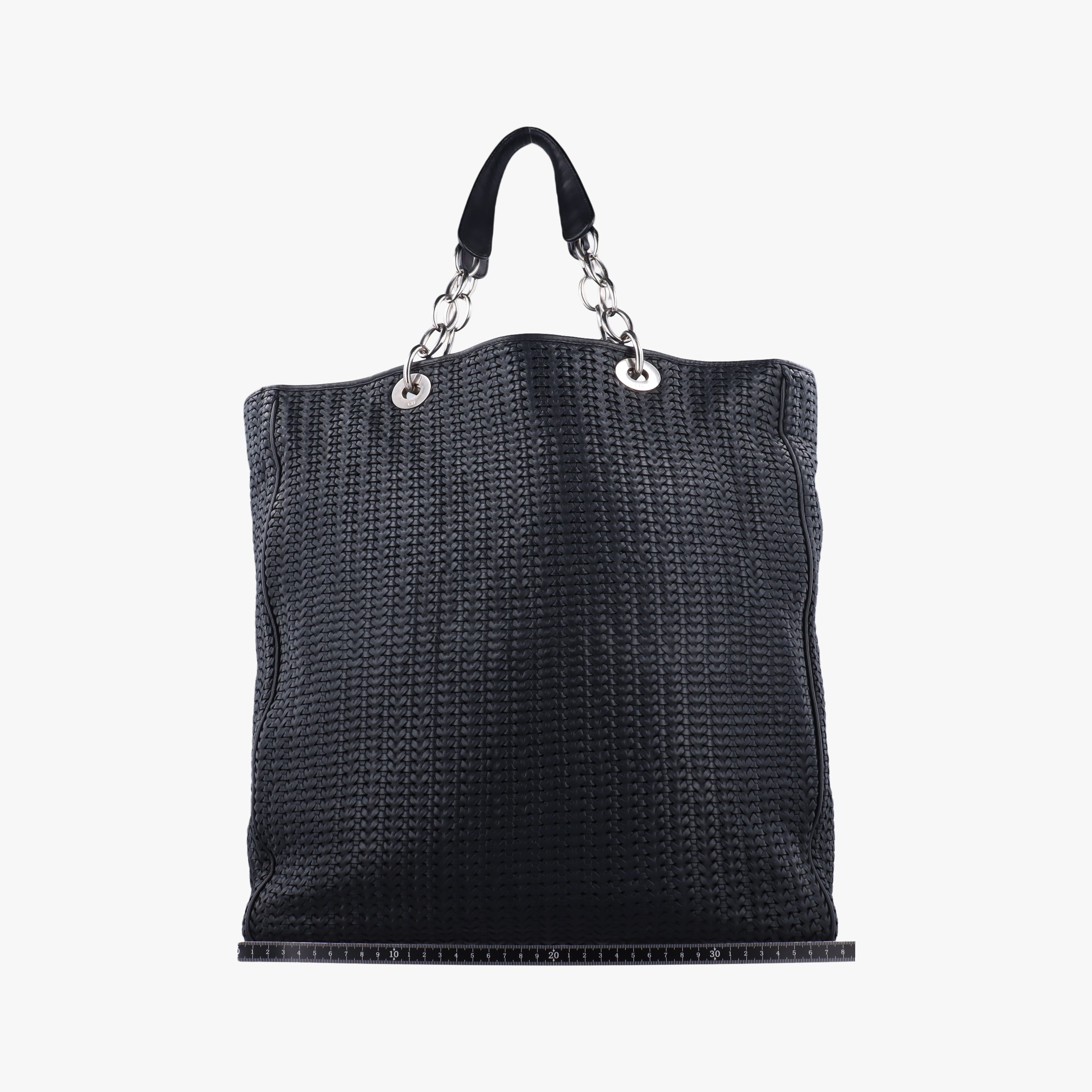Soft Lady Dior Canage INTRECCIATO Tote Black lambskin 01-RU-0058ソフト レディディオール カナージュ イントレチャート トート ブラック ラムスキン 01-RU-0058