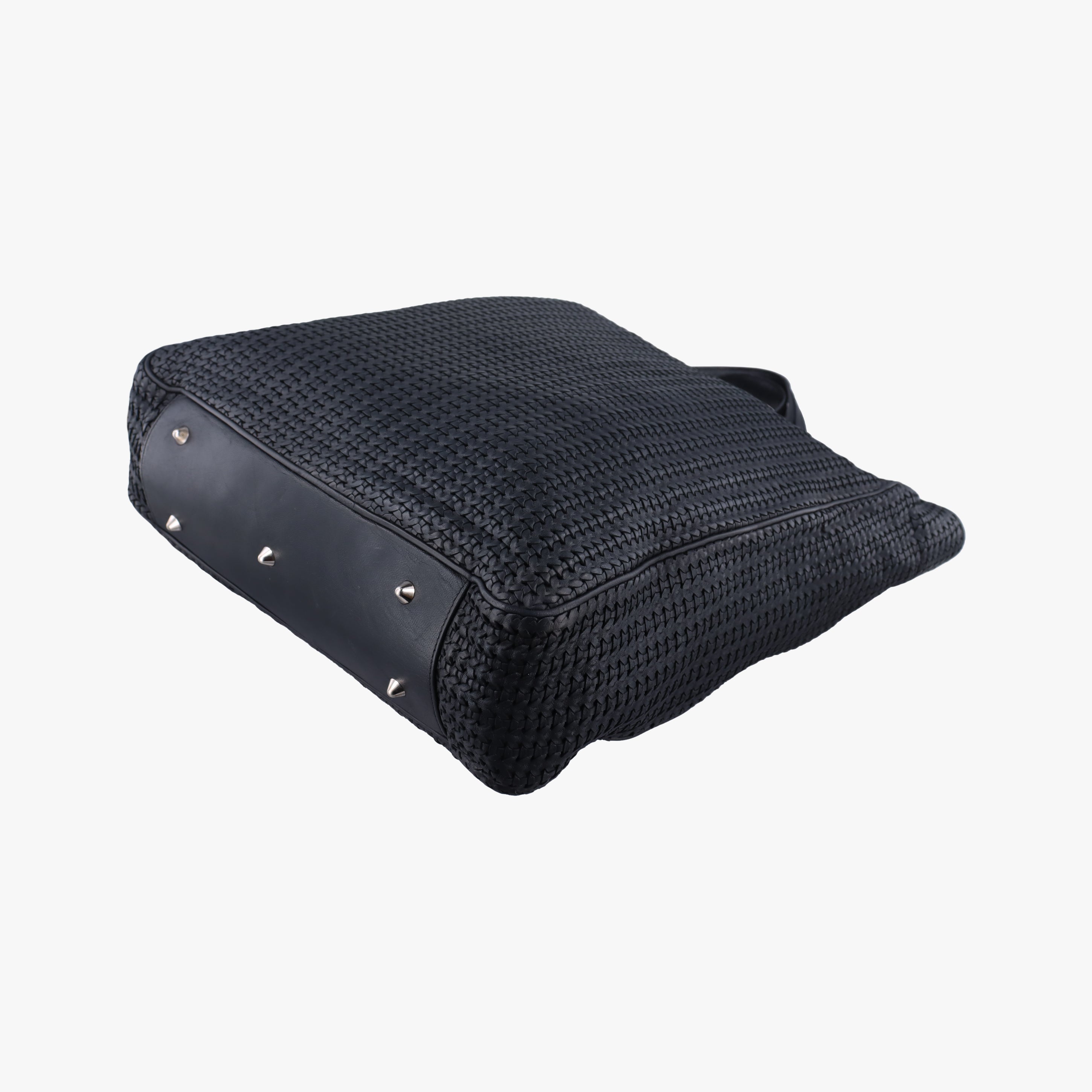 Soft Lady Dior Canage INTRECCIATO Tote Black lambskin 01-RU-0058ソフト レディディオール カナージュ イントレチャート トート ブラック ラムスキン 01-RU-0058