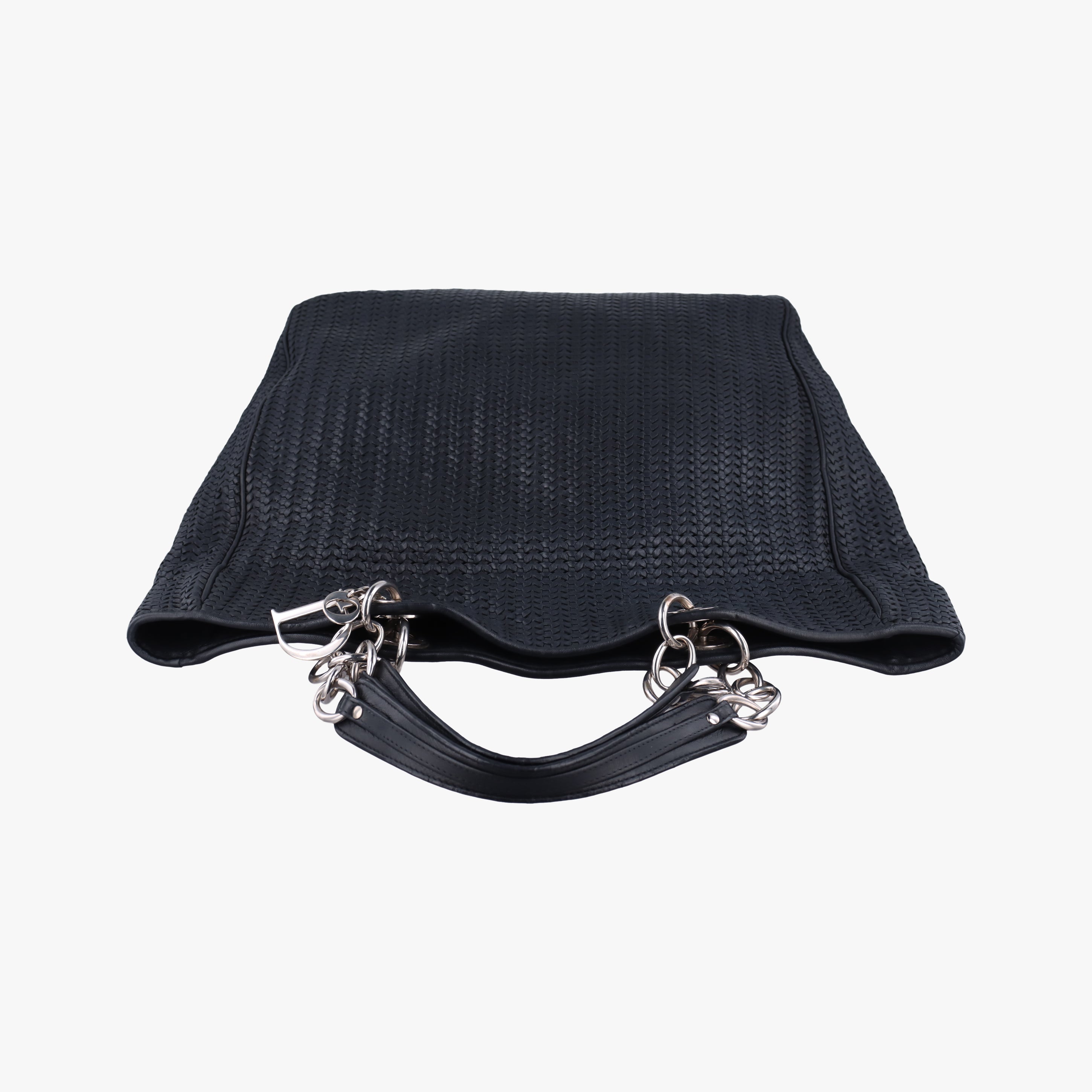 Soft Lady Dior Canage INTRECCIATO Tote Black lambskin 01-RU-0058ソフト レディディオール カナージュ イントレチャート トート ブラック ラムスキン 01-RU-0058