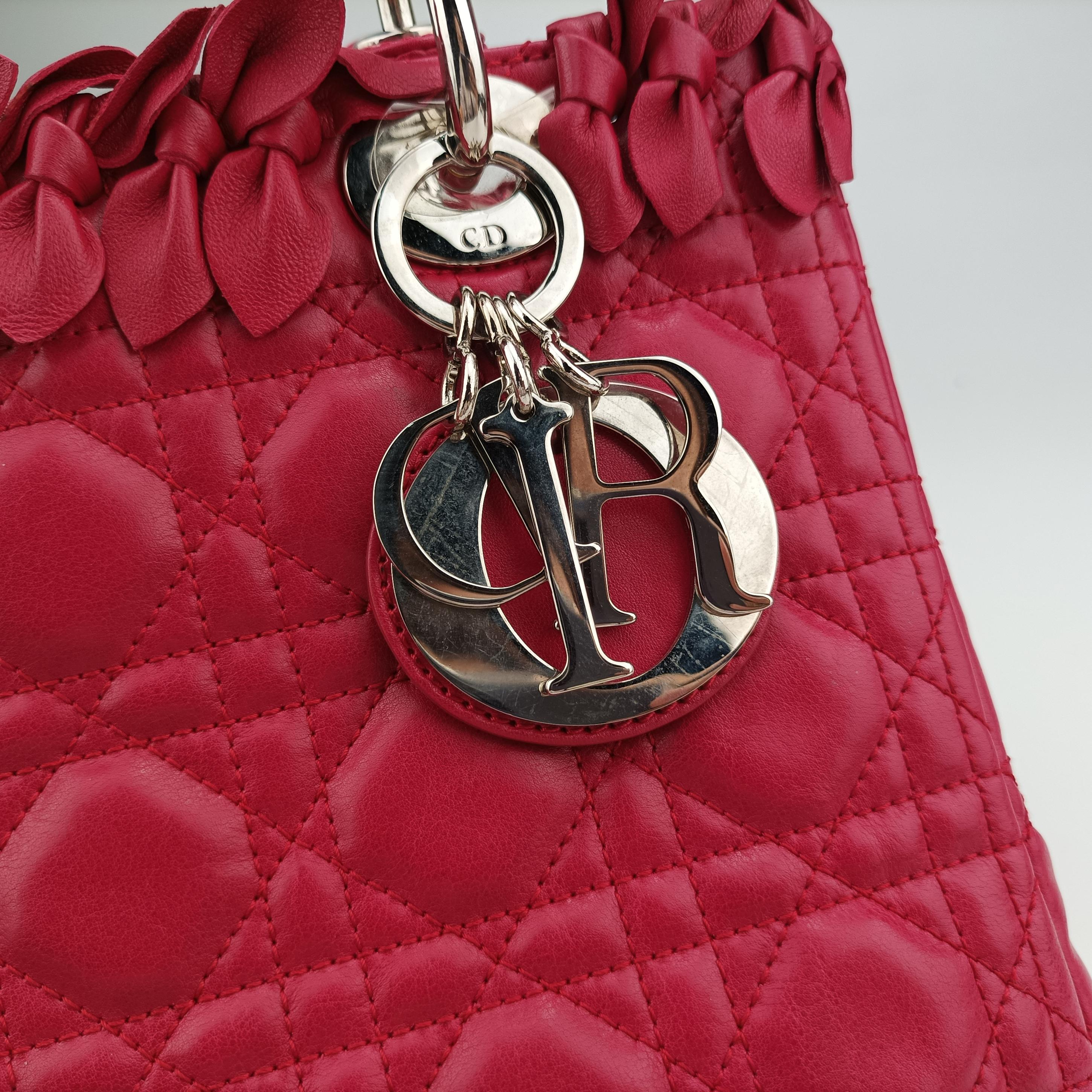 Lady Dior Red lambskin 11-MA-0171レディディオール レッド ラムスキン 11-MA-0171
