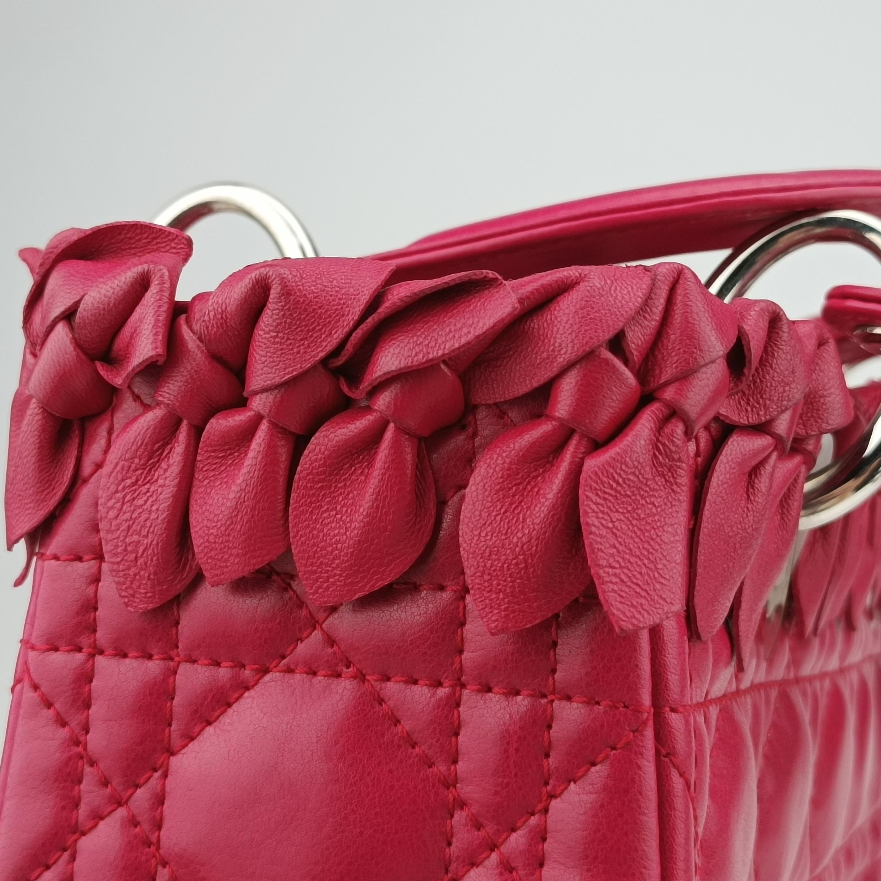 Lady Dior Red lambskin 11-MA-0171レディディオール レッド ラムスキン 11-MA-0171